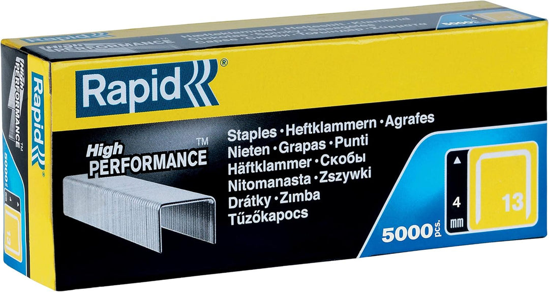 Rapid High Performance No.13 Staples, 4 mm Leg Length, 5000 Pieces (11825700)