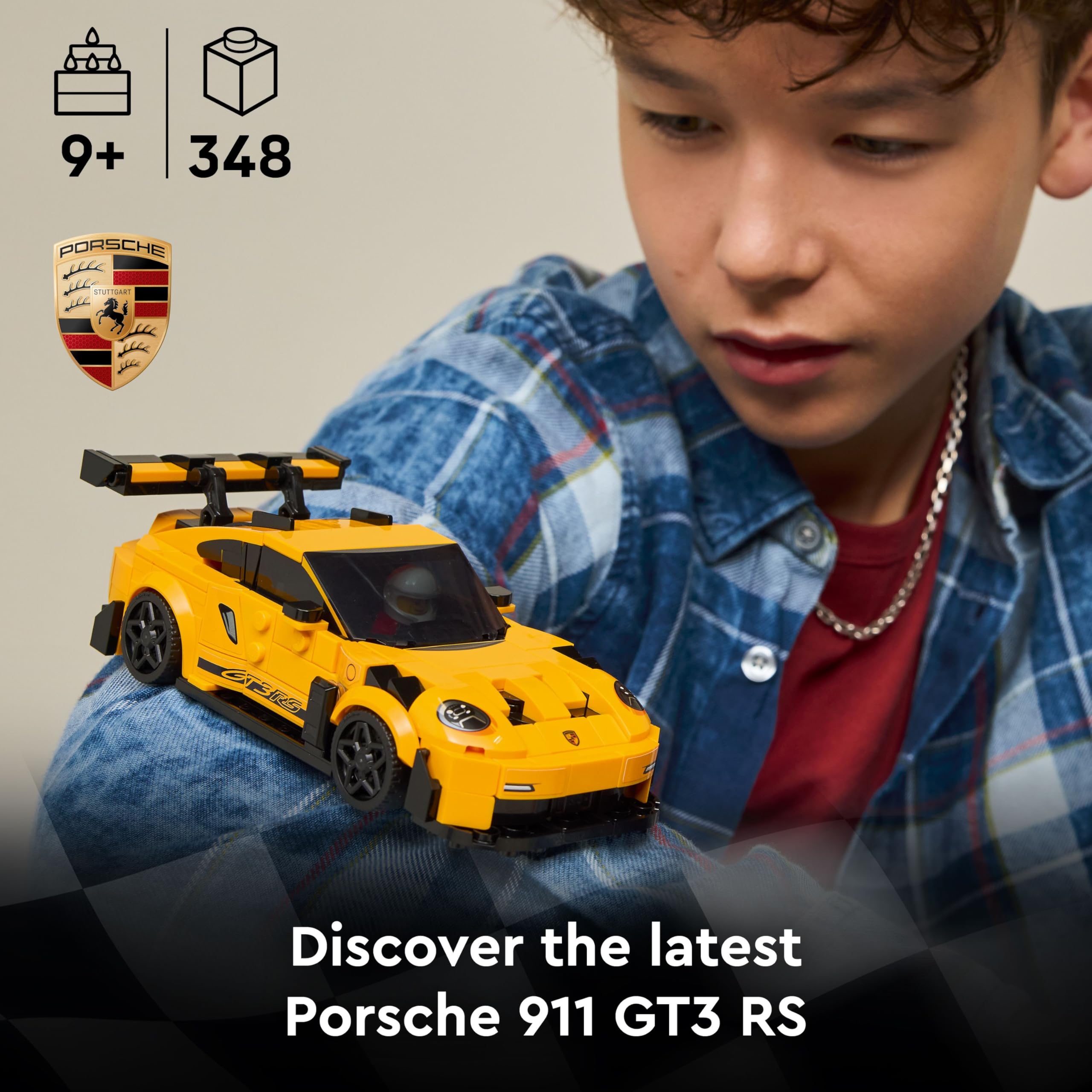 LEGO Speed Champions Porsche 911 GT3 RS Super Car Model Kit 77239 for Ages 9+ 2