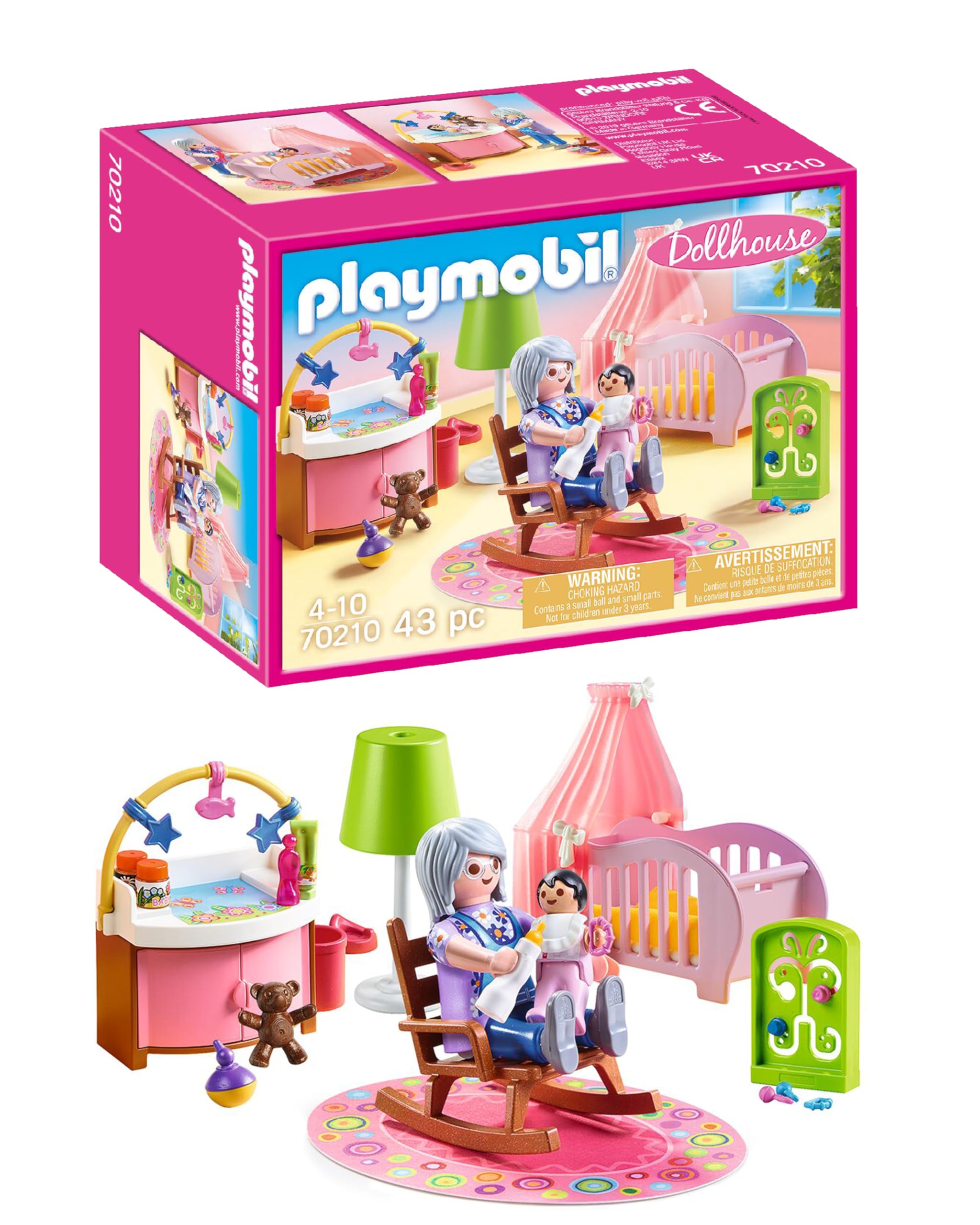 Playmobil 70210 Dollhouse Nursery Playset - For Children Ages 4+ 5