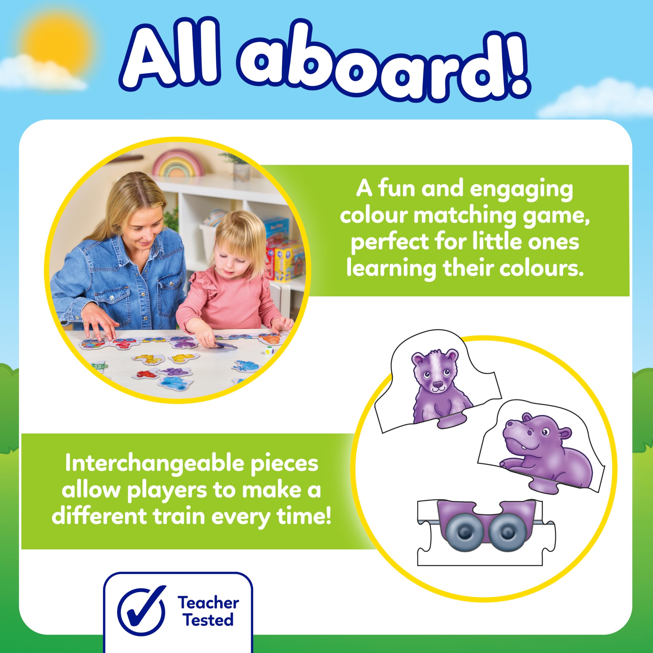 Orchard Toys Colour Match Express Colour Matching Game | Ages 3-6 | Multicolor 3
