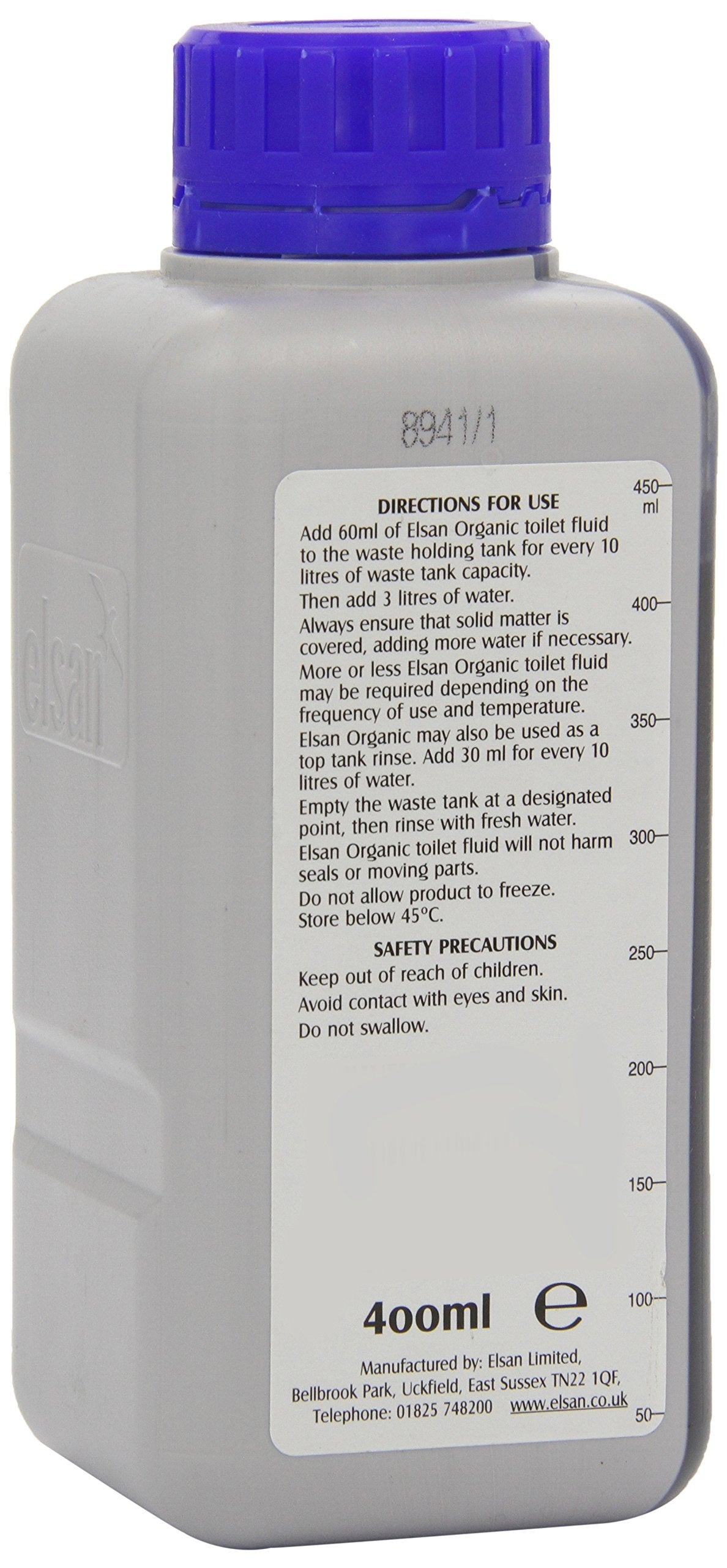 Elsan Organic Toilet Fluid - Dissolves Waste & Removes Odours | 400 ml Liquid 2
