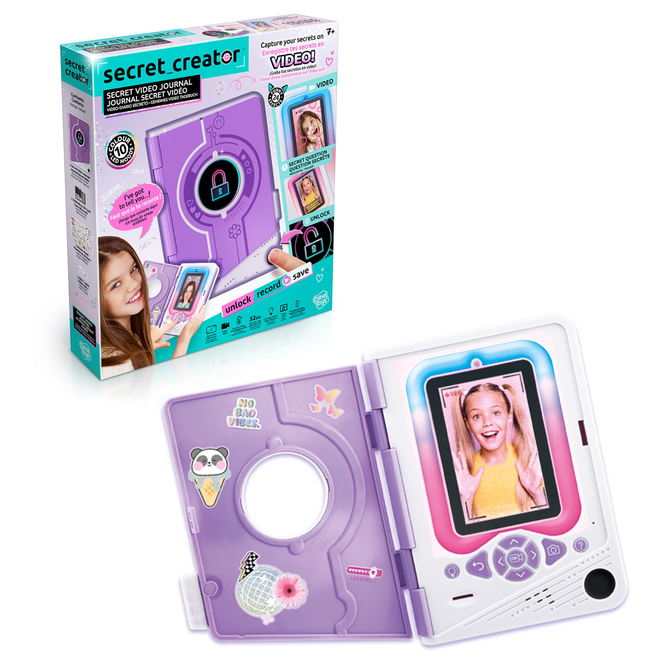 Secret Creator Secret Video Journal - Fingerprint-Locked Video Diary for Kids 7+ 1