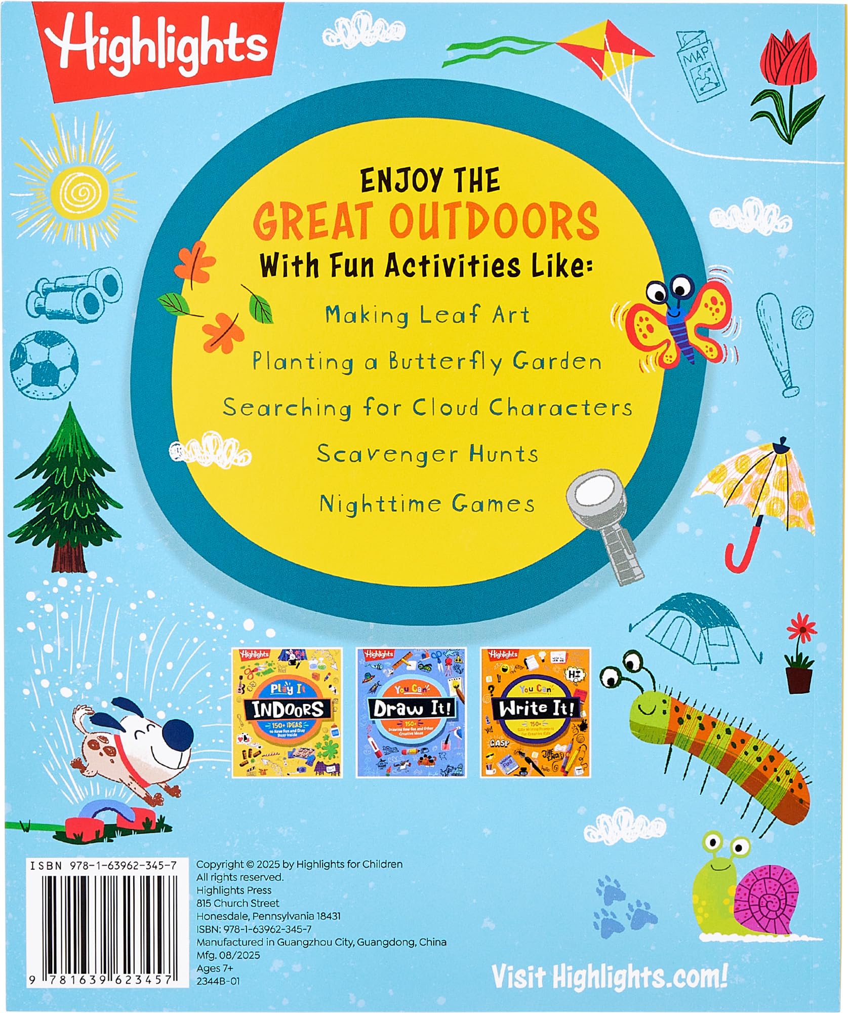 Highlights for Children Explore It! Outdoors - Outdoor Activity Book for Kids Ages 6 and Up | 175+ Games & Crafts | Paperback