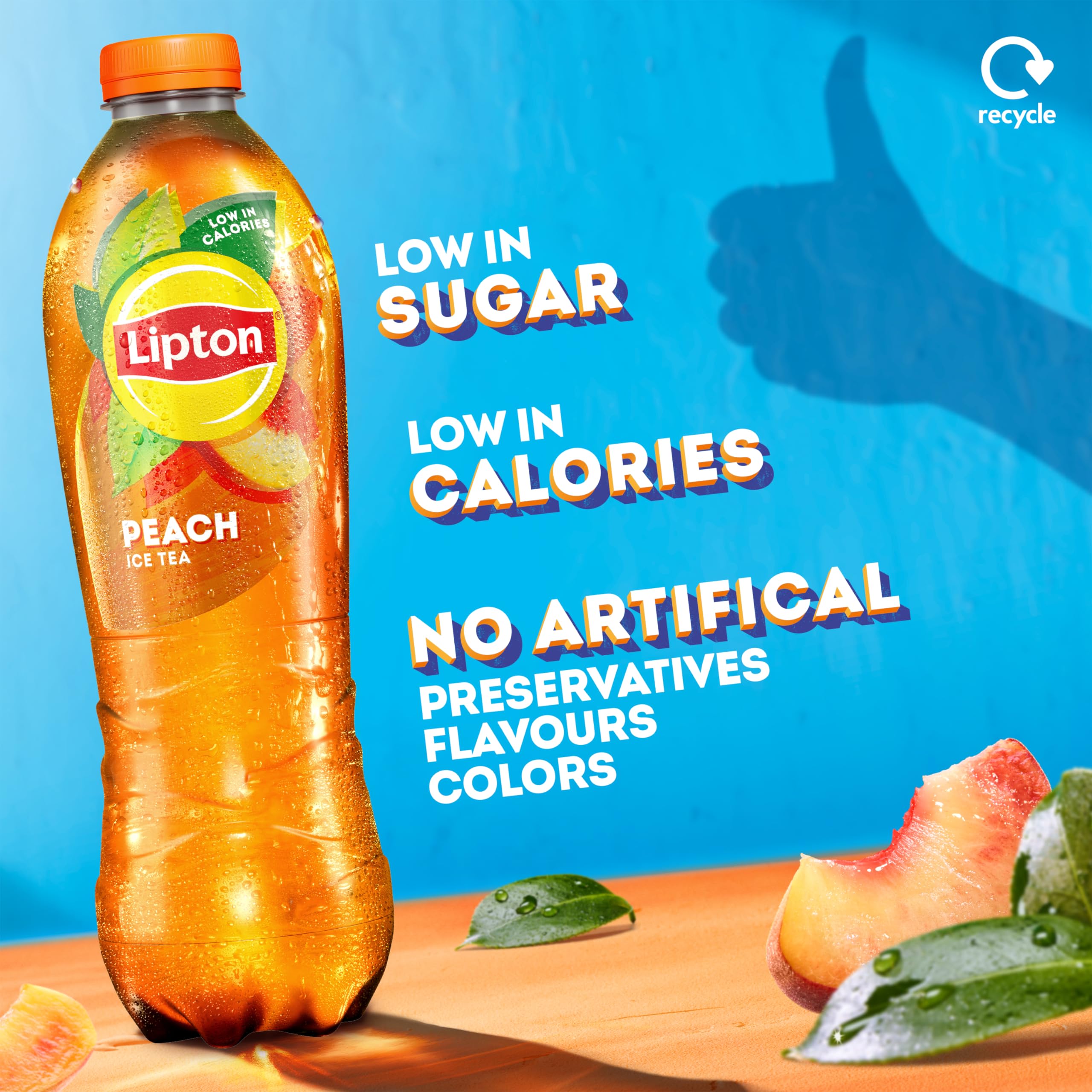 Lipton Peach Bottled Ice Tea - Low Calorie | 1.25L | 100% Black Tea 3