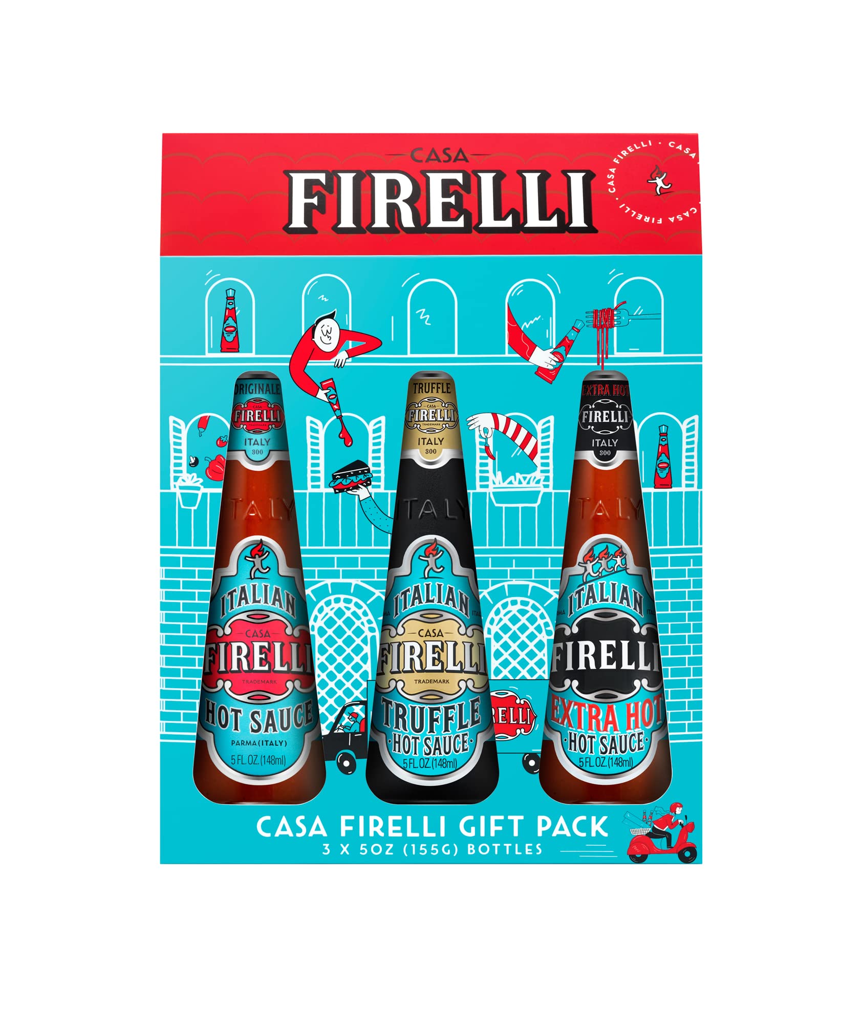 Casa Firelli - Italian Hot Sauce Variety Gift Pack (3x 148ml)