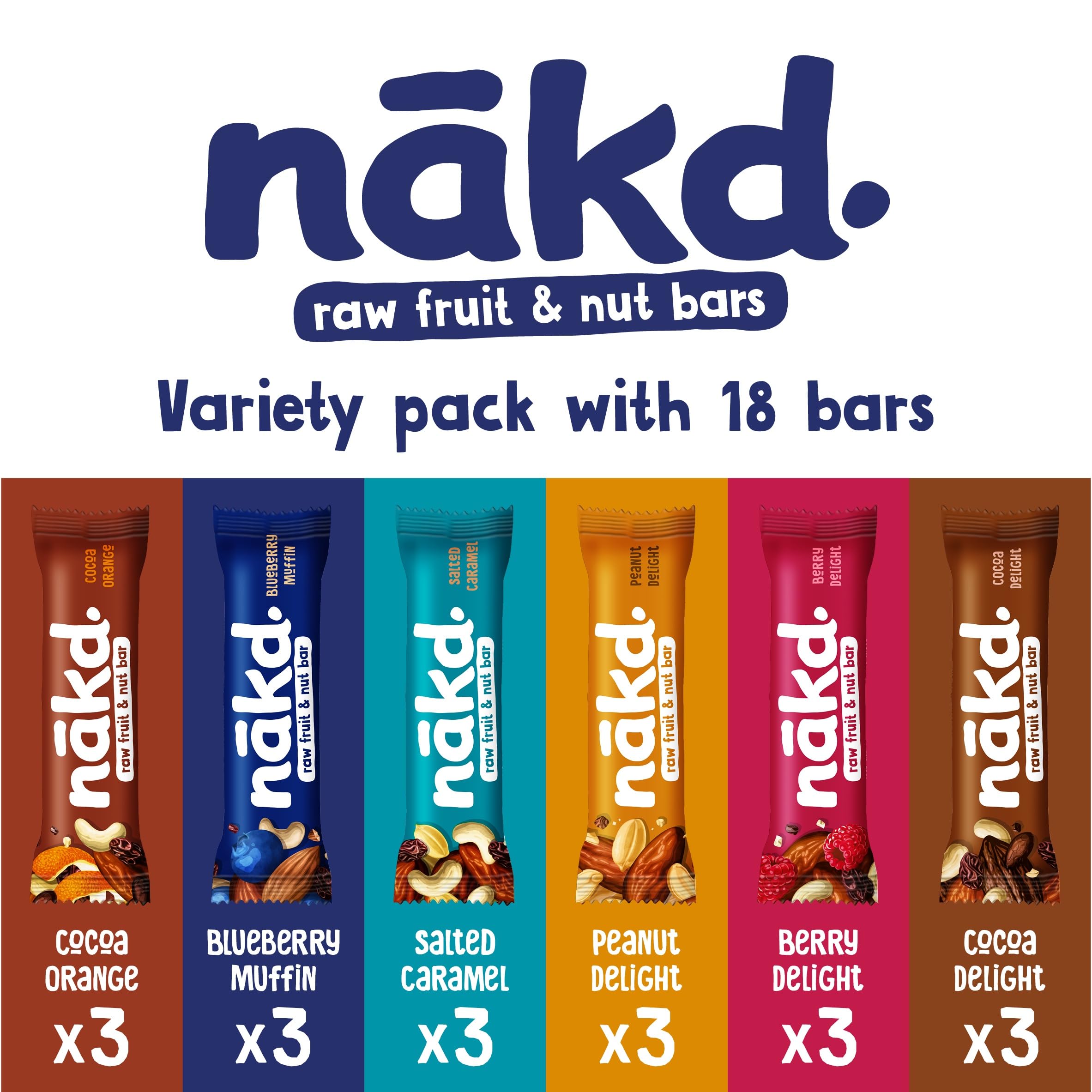 Nakd Raw Fruit & Nut Bar Variety Pack - 18 x 35g - Vegan, Gluten-Free, No Added Sugar 5