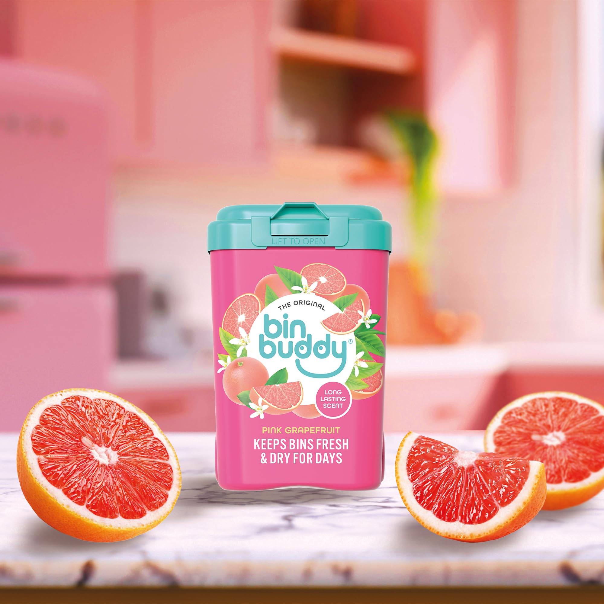 Bin Buddy Pink Grapefruit & Spring Flower Deodoriser Powder - 450g, Pack of 2 | Eliminates Odours 8