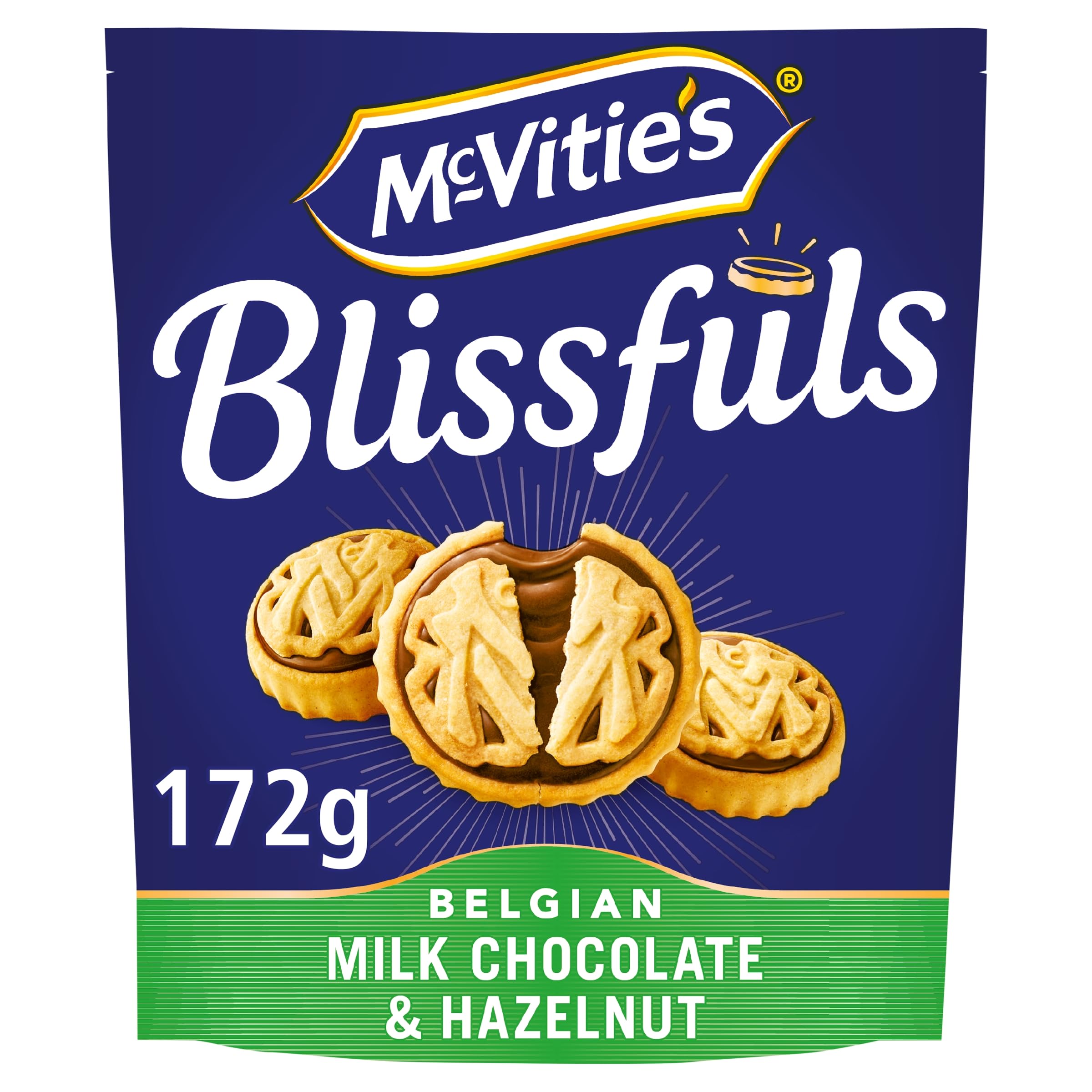 McVitie's Blissfuls Belgian Milk Chocolate and Hazelnut Biscuits 172g 1