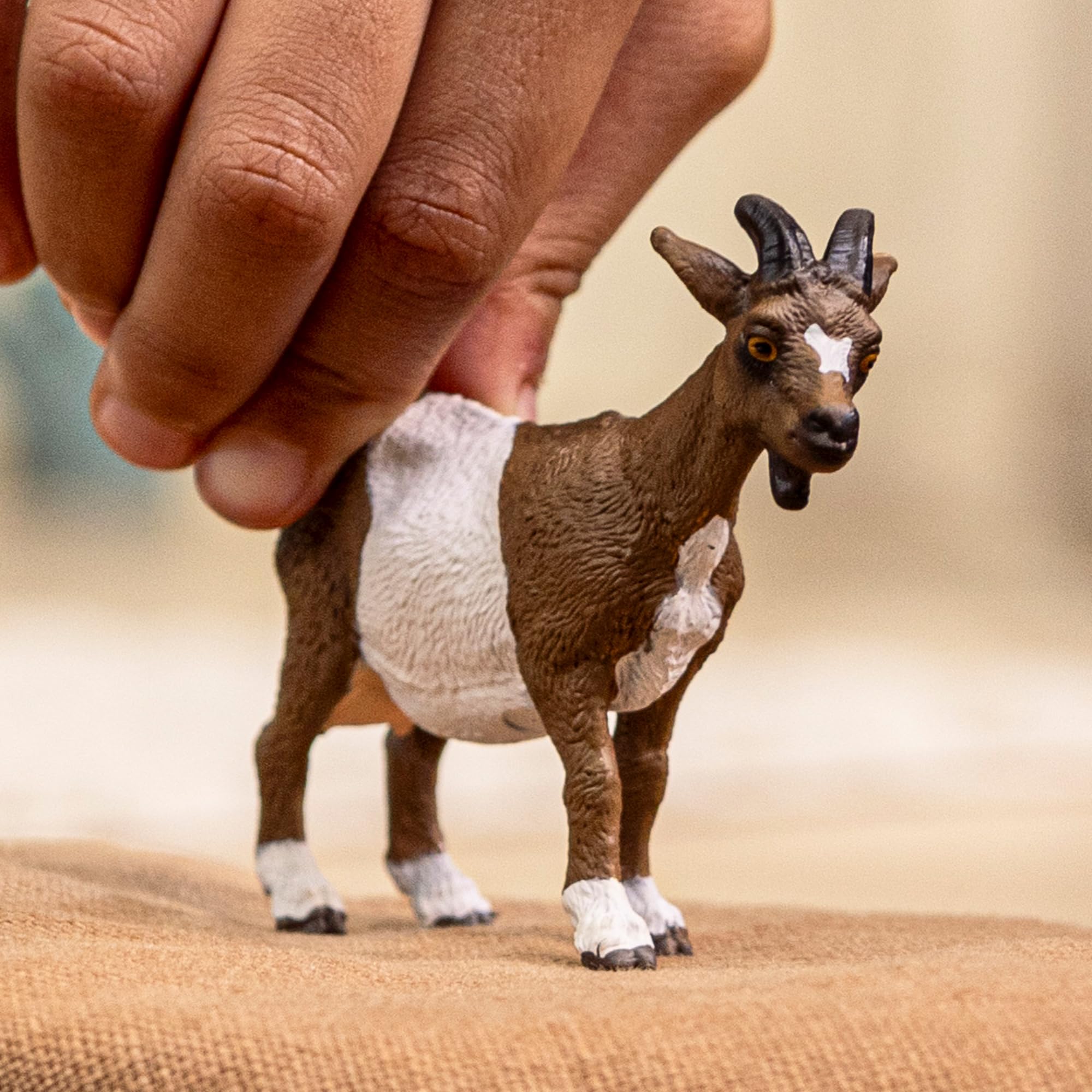 Schleich FARM WORLD Goat Play Figure 14887 | Ages 3+ | Multicoloured Plastic