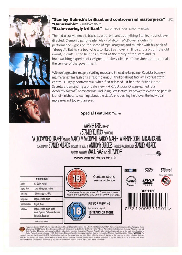 A Clockwork Orange (1971) - DVD