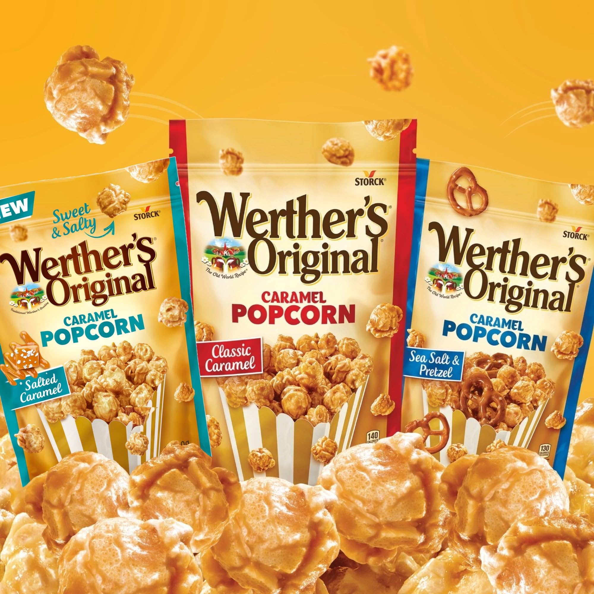 Werther's Original Caramel Popcorn Classic Caramel Flavour, 140g 9