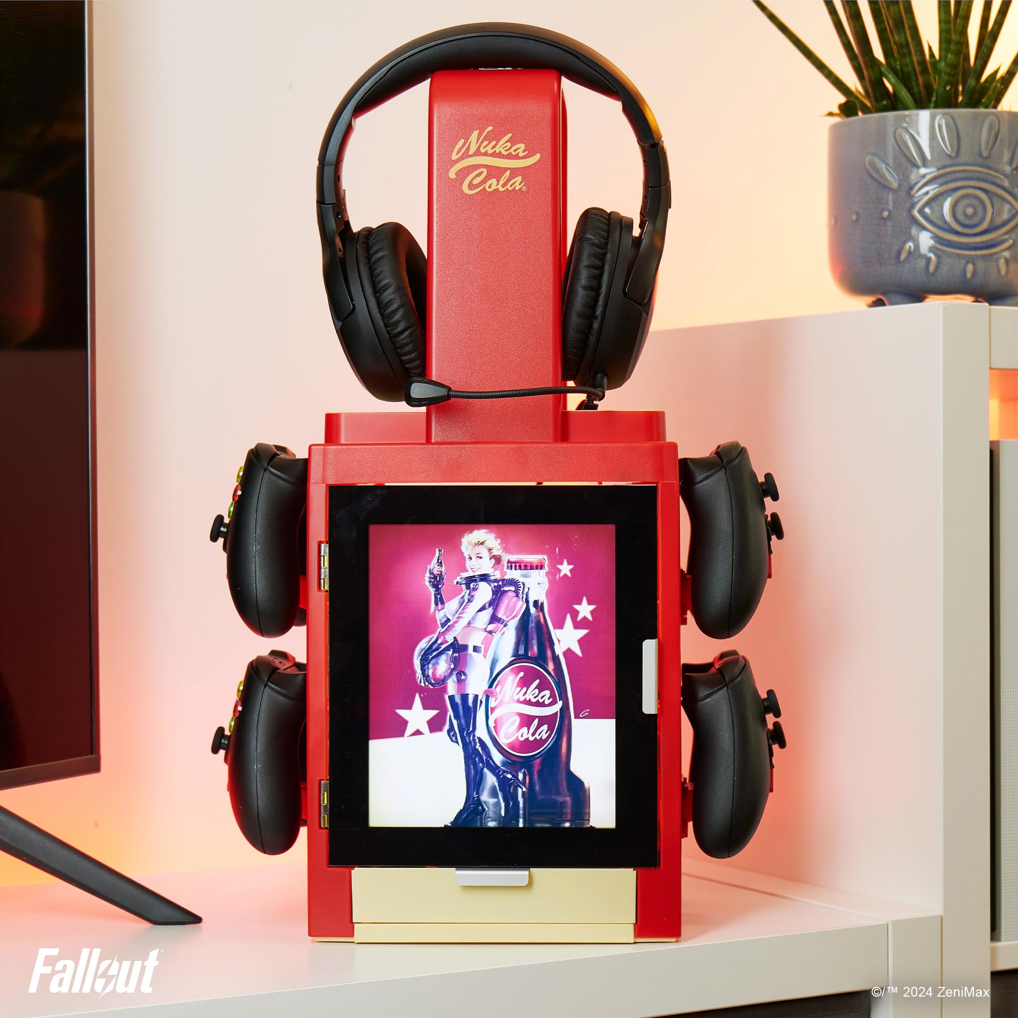 Fallout Nuka Cola LED Light Gaming Locker with Controller Storage by Numskull 6