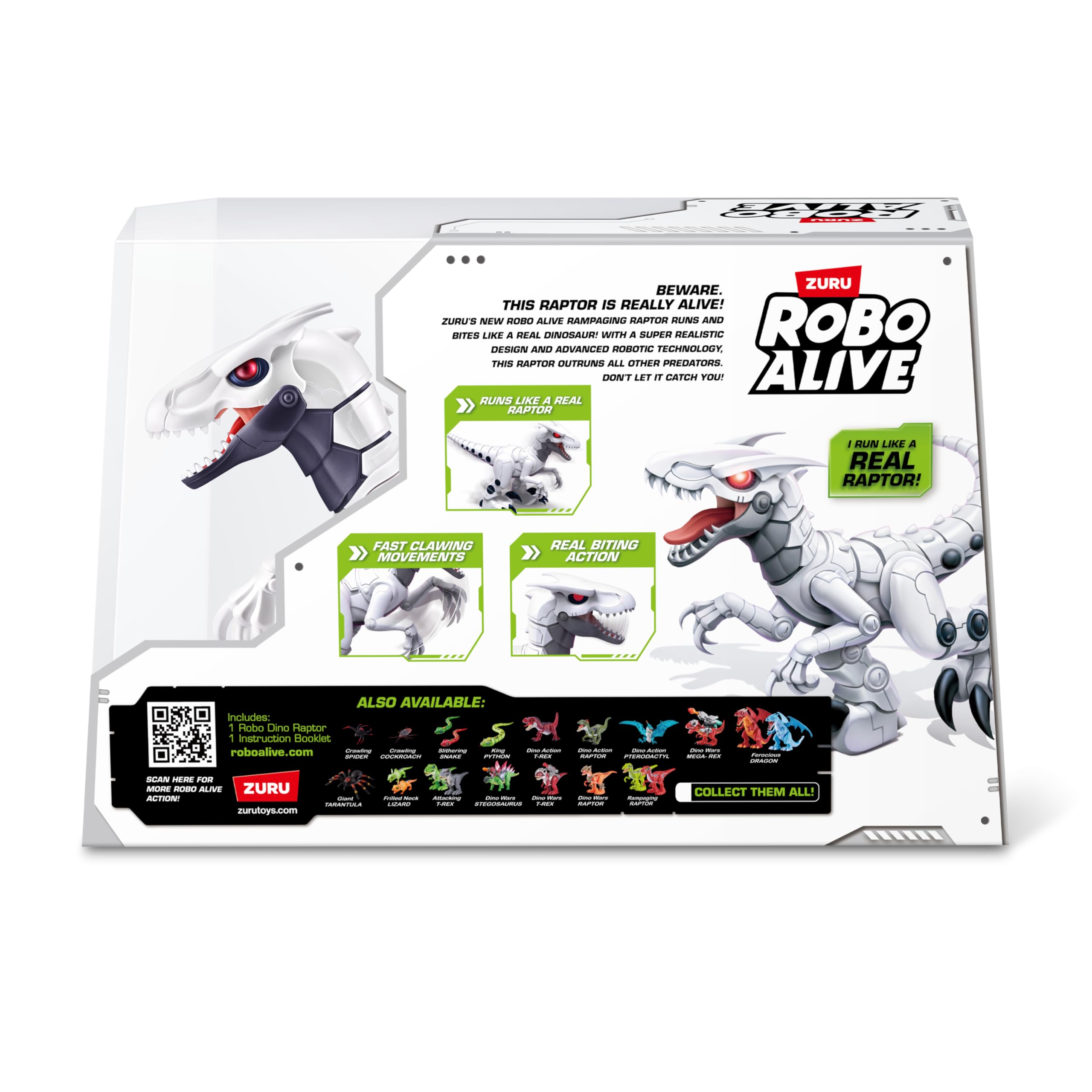 Robo Alive ROBO DINO Raptor Robotic Toy by ZURU | Electronic Dinosaur | Ages 3+ 7