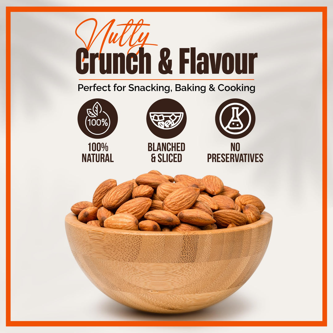 Chandra Whole Foods - Almonds 1KG - Premium Raw Almonds for Snacking, Baking, Smoothies