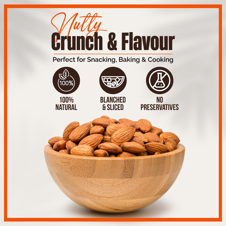 Chandra Whole Foods - Almonds 1KG - Premium Raw Almonds for Snacking, Baking, Smoothies