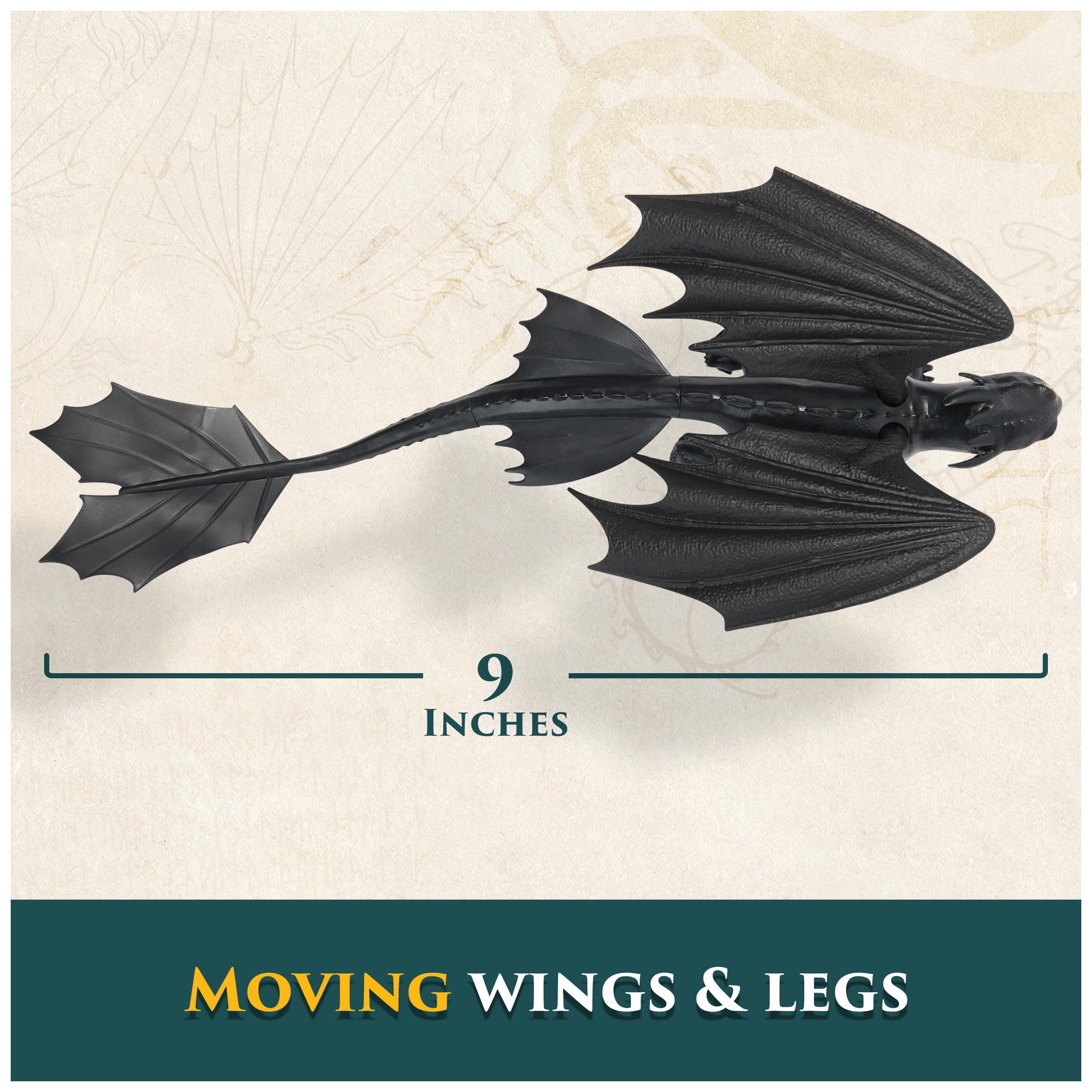 Toothless Dragon Action Figure - 23 cm Moving Wings, How to Train Your Dragon Age 4+ 8