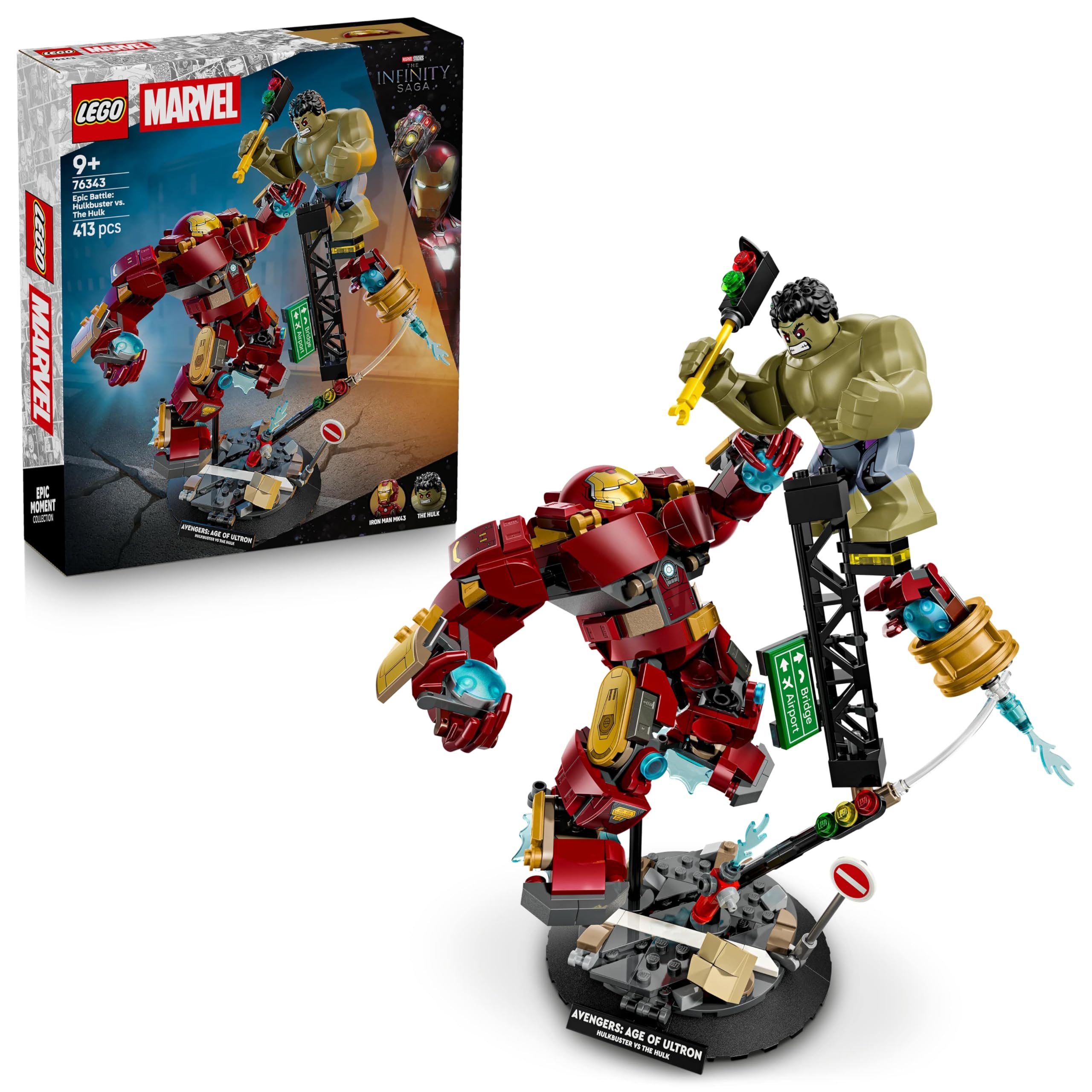 LEGO Marvel Epic Battle: Hulkbuster vs. The Hulk Building Set | Age 9+ | Model 76343 1