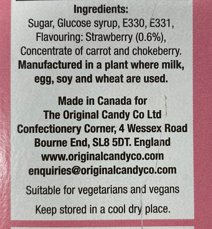 Natural Candy Shop Strawberry Candy Canes - 12-Pack 168g