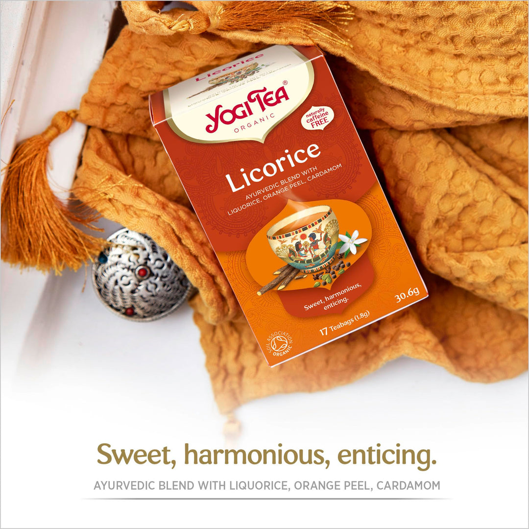 YOGI TEA - Liquorice Organic Spice and Herbal Tea, Caffeine Free, 102 Tea Bags (6 x 17)