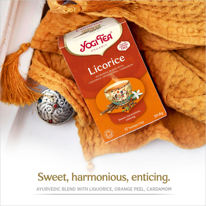YOGI TEA - Liquorice Organic Spice and Herbal Tea, Caffeine Free, 102 Tea Bags (6 x 17)