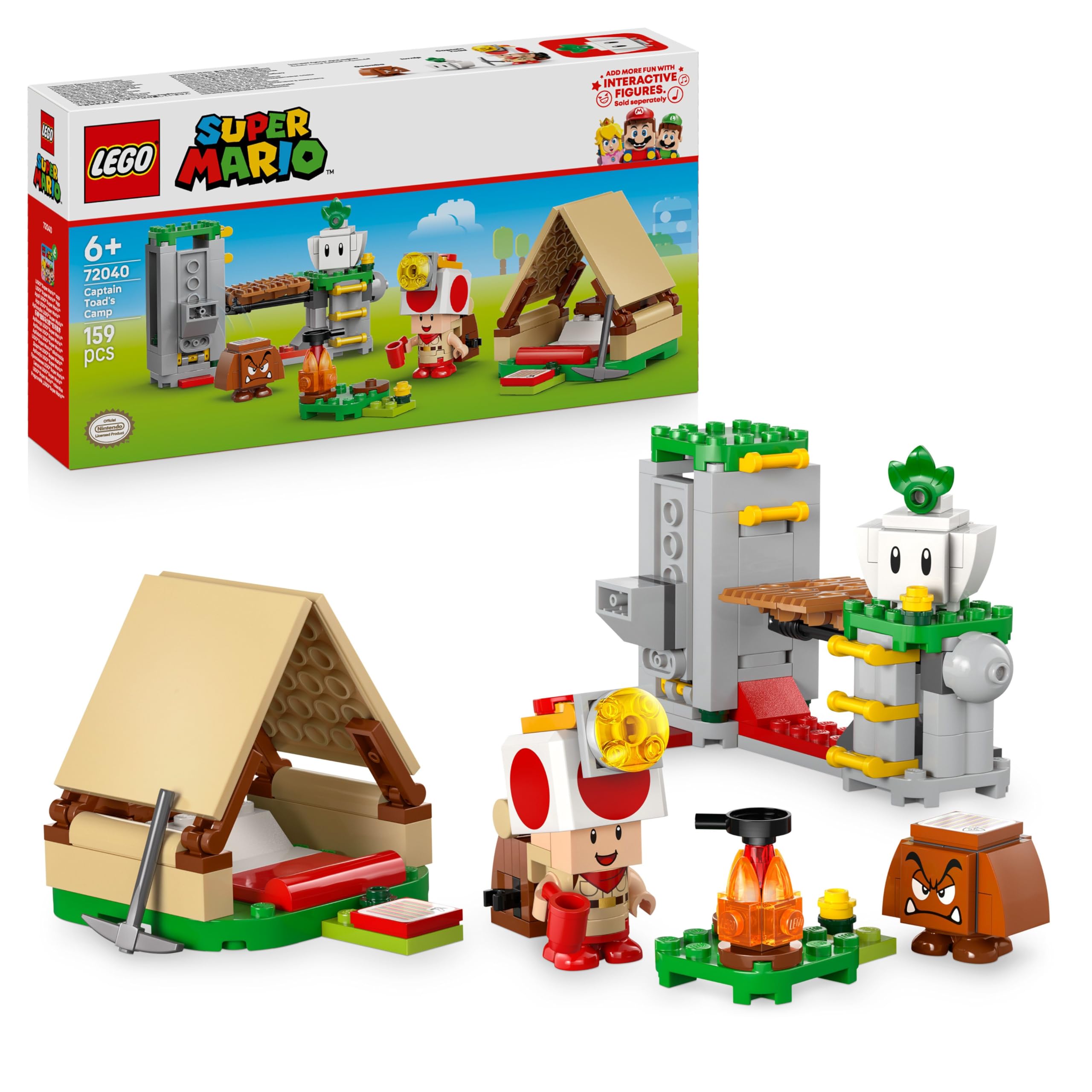 LEGO Super Mario Captain Toad's Camp - Interactive Building Set with 3 Figures for Kids 6+ 1