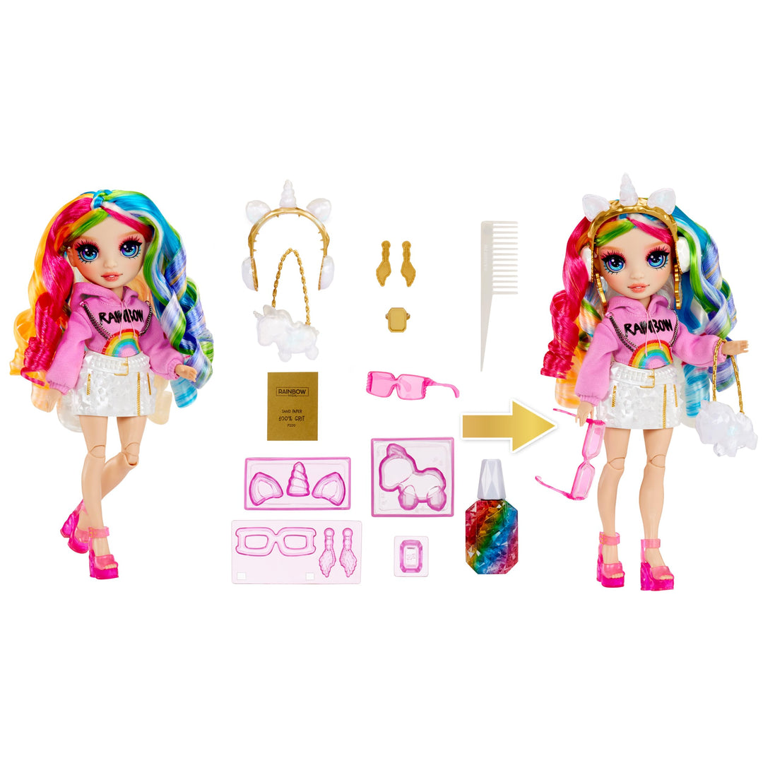 Rainbow High Creative Crystals Amaya - 28 cm Fashion Doll with DIY Crystal Accessory Kit