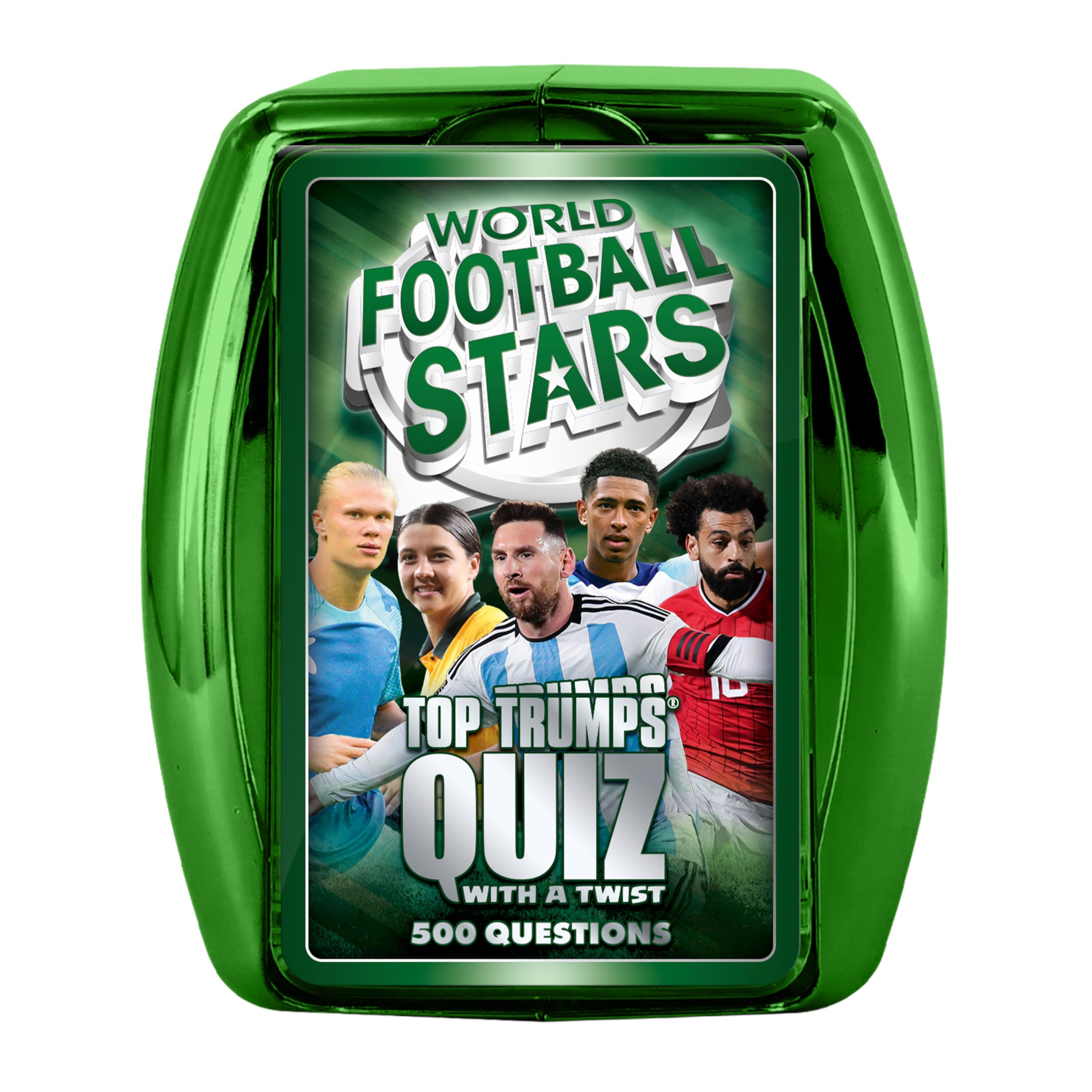 Top Trumps World Football Stars Quiz Travel Game | 500 Questions | Plastic Case | Ages 96-216 Months