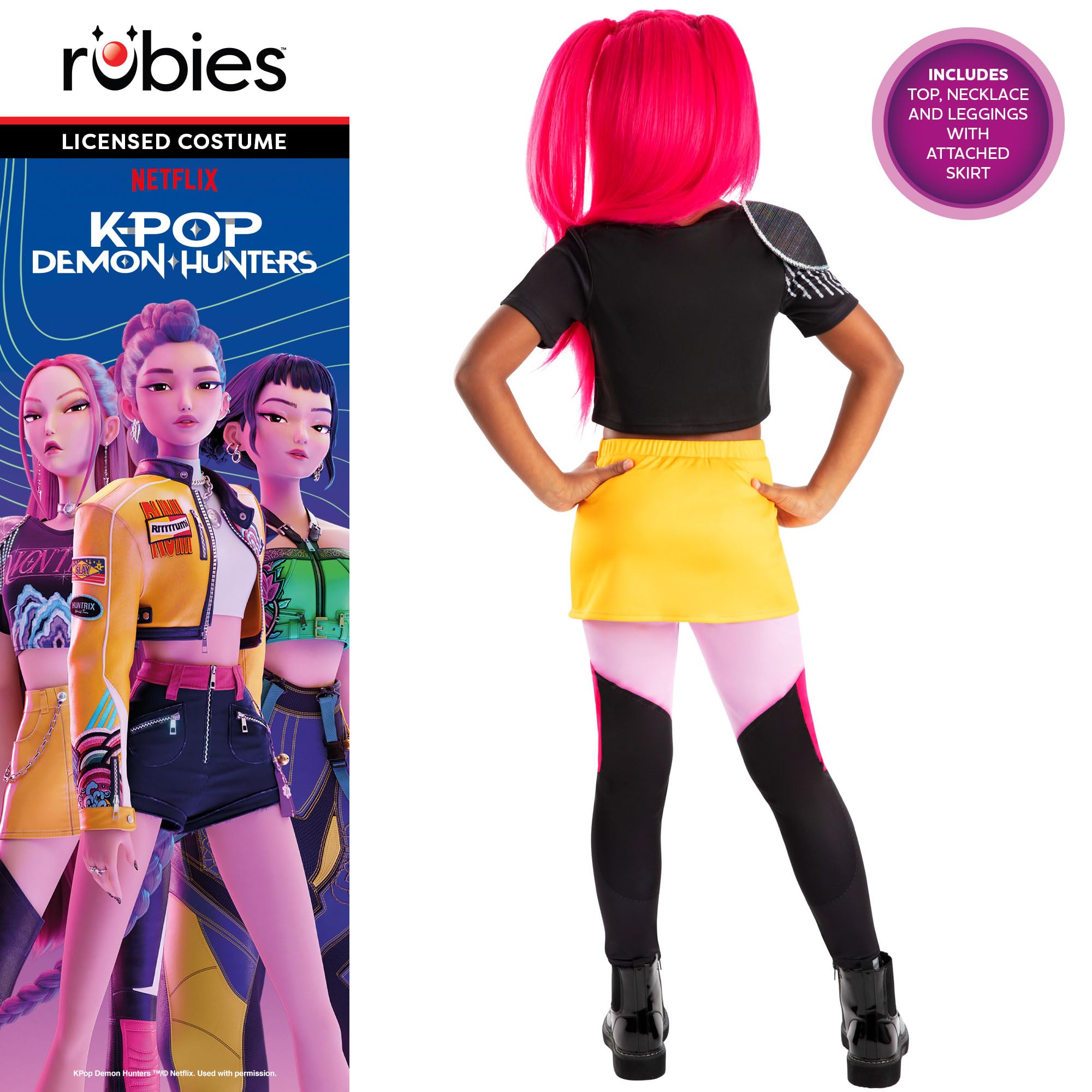 Rubies Official K-Pop Demon Hunters Mira Child Costume | Age 7-8 Years | Polyester 2