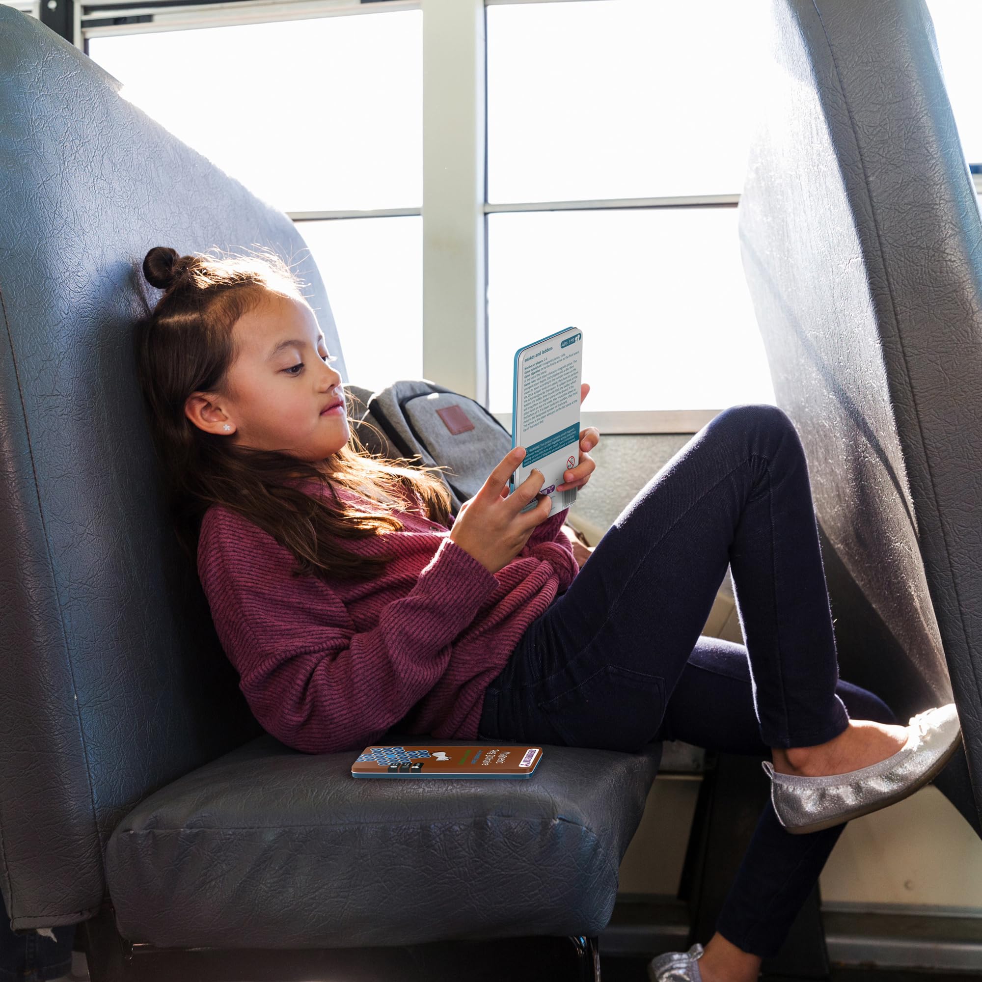 The Purple Cow Snakes and Ladders Magnetic Travel Game in Purple Tin 6
