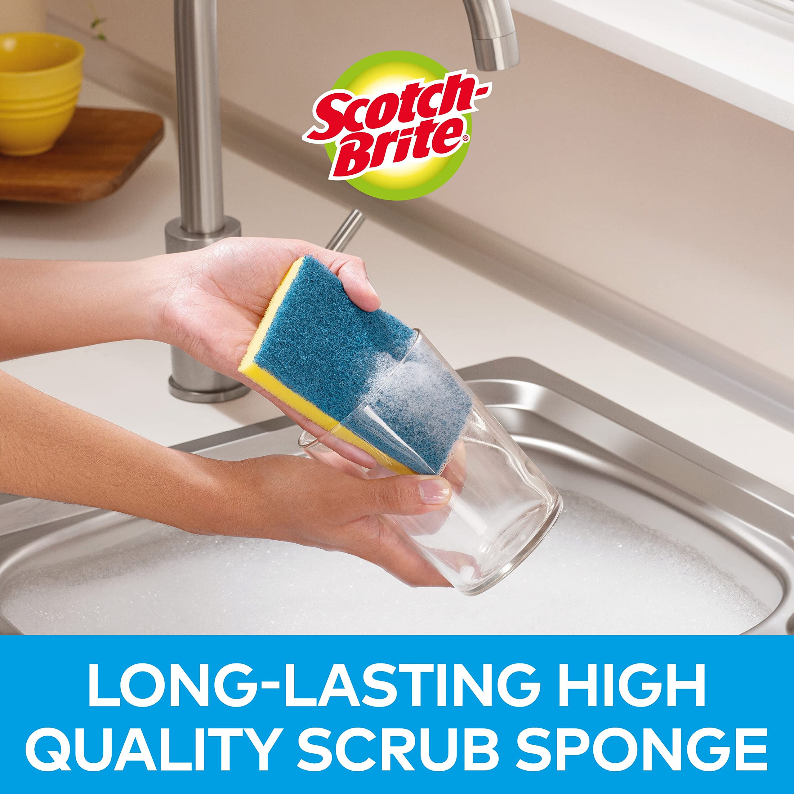 Scotch-Brite Delicate Non-Scratch Scrub Sponge - Protects Cookware & Fingernails | 12 Pack 4