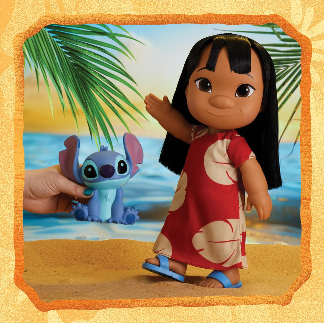 Disney Lilo & Stitch 14-inch Poseable Lilo Doll with 5-inch Stitch Figure - Just Play