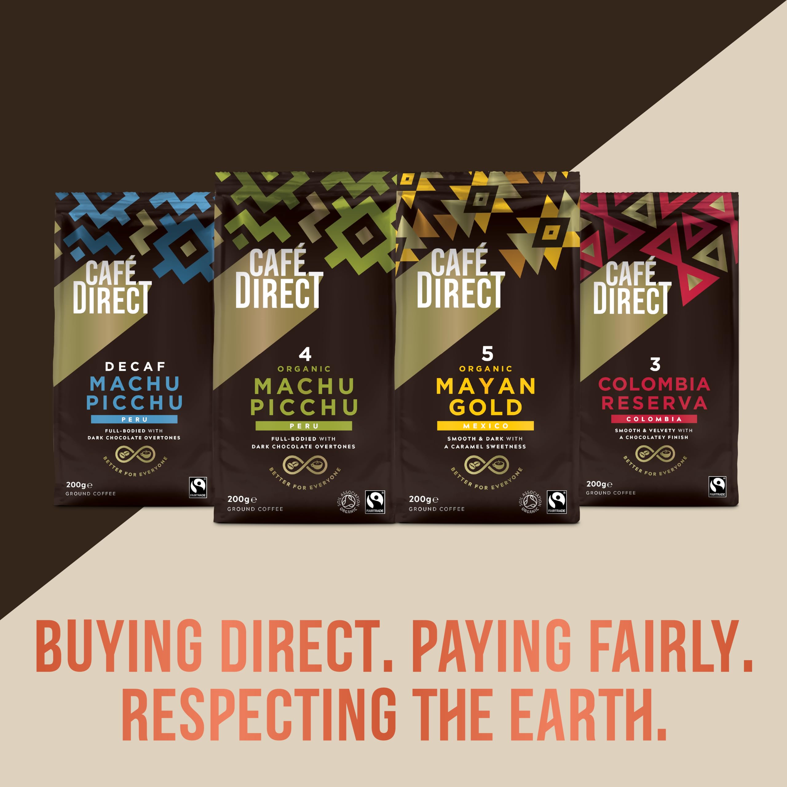 Café Direct Mayan Gold Mexico Organic Fairtrade Whole Bean Coffee 200g 6