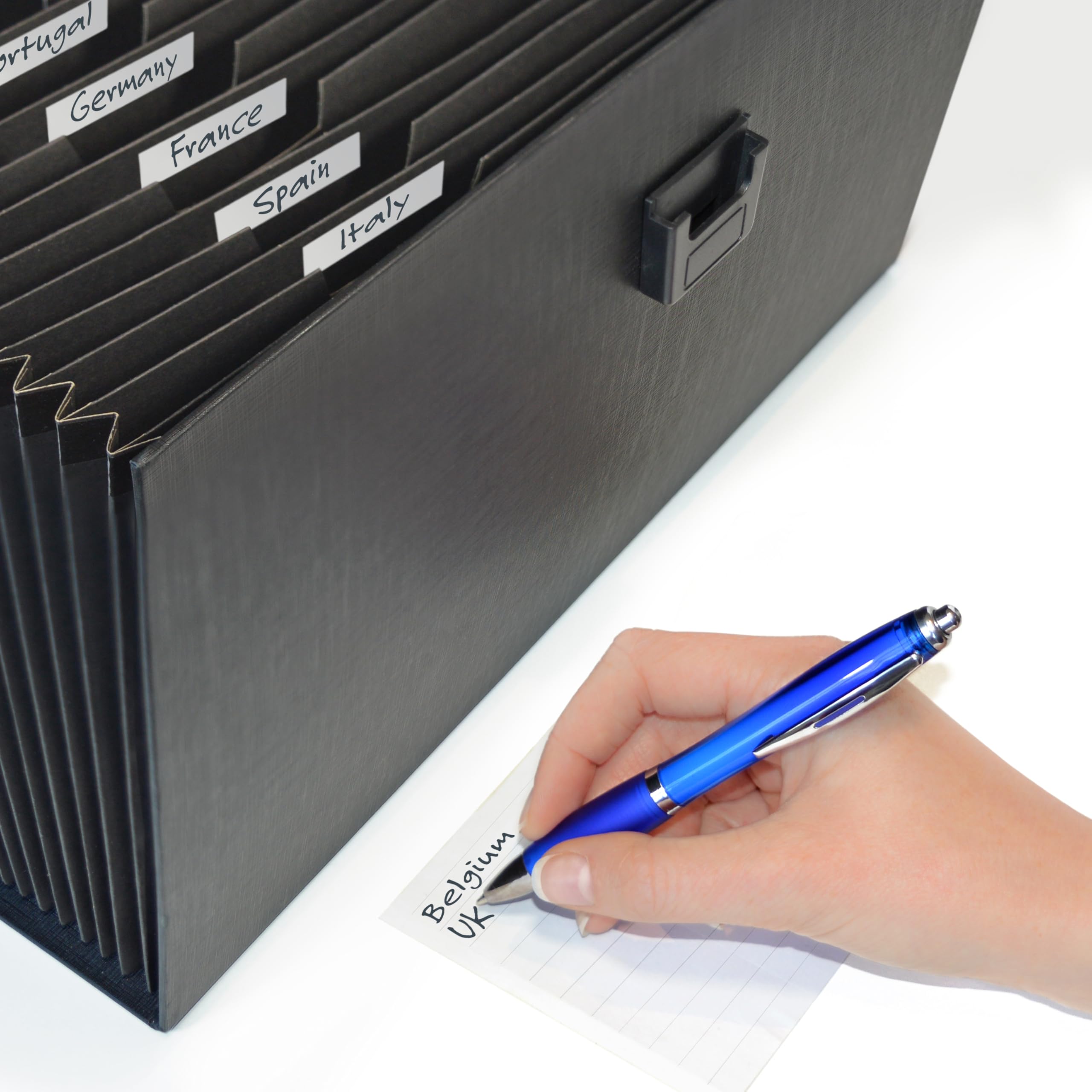Rapesco 1555 19-Part Expanding Box File Document Organiser, A4+, Black 4