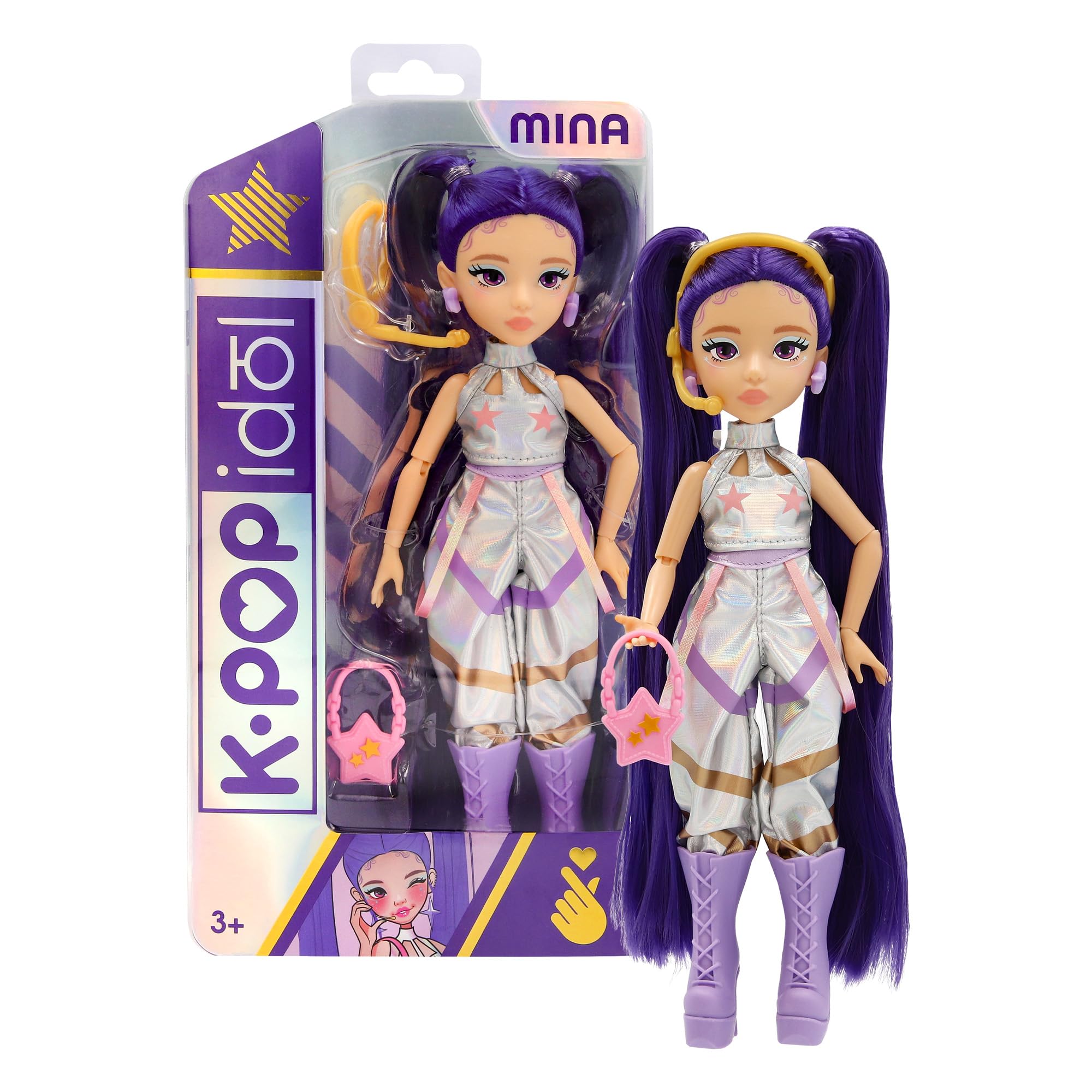Basic Fun K-Pop Fashion Doll Mina - Pop Star Idol Toy with Accessories | Ages 4+ 1
