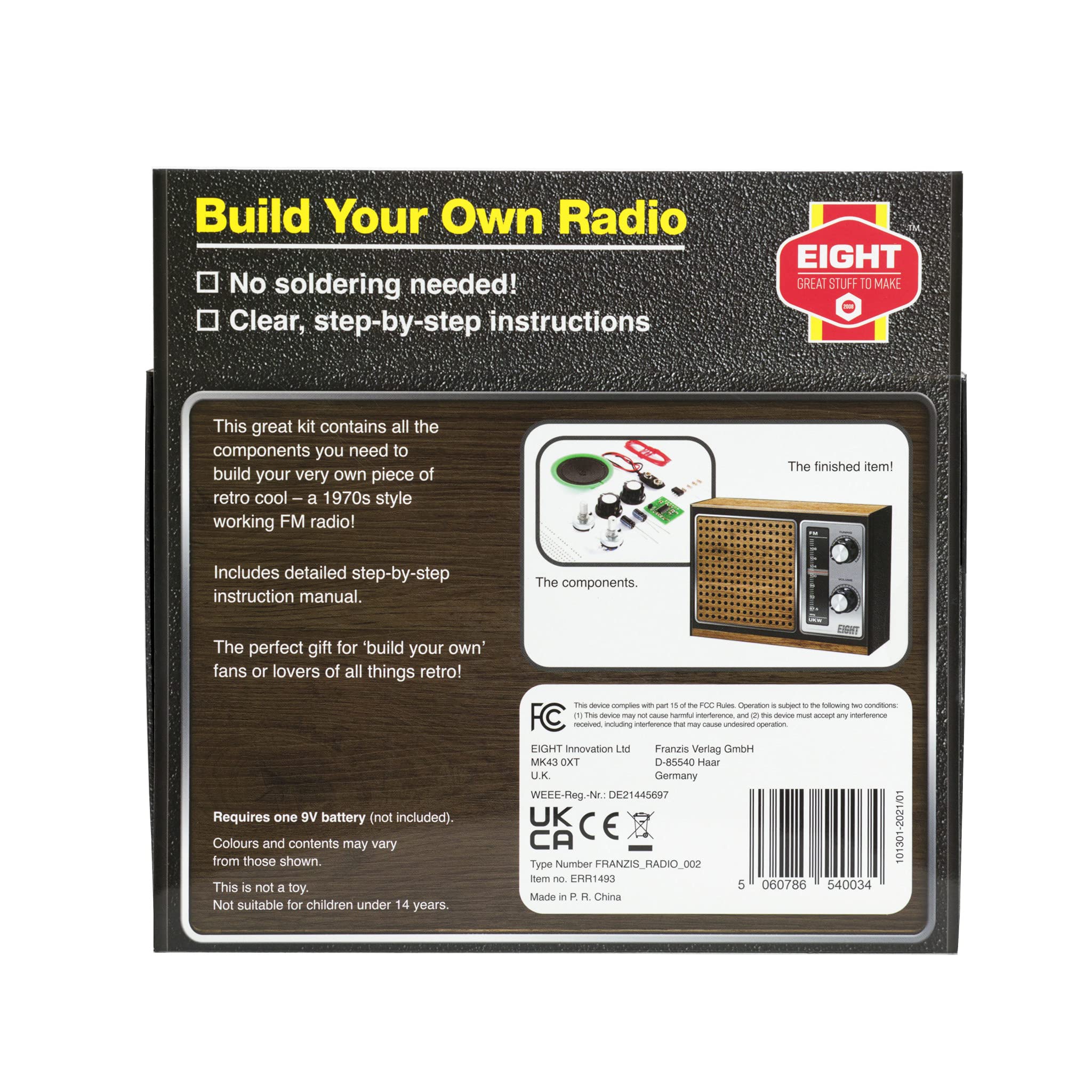 EIGHT Build Your Own Retro Radio Kit - Electronics Learning Project for Ages 14+ 8