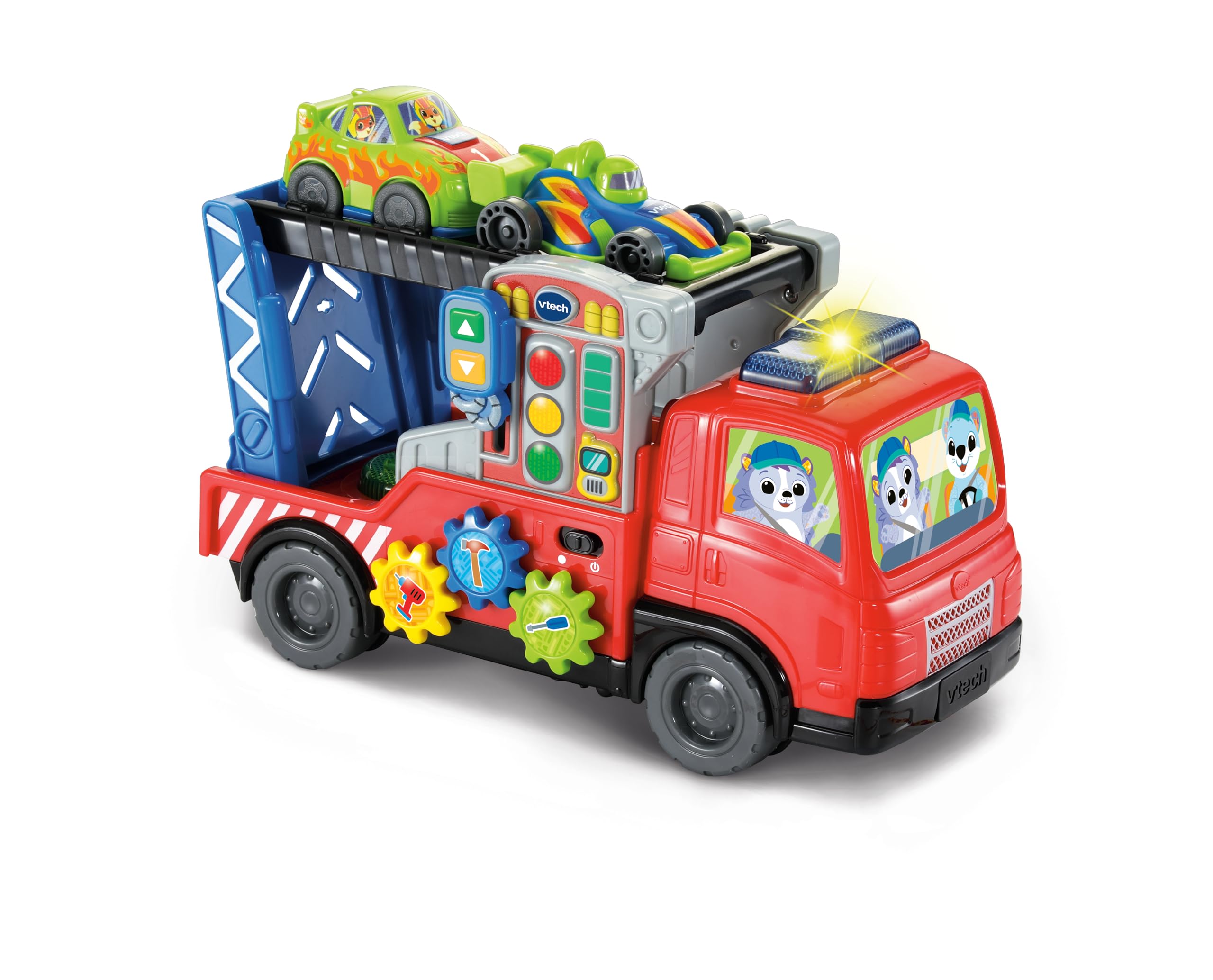 VTech Road Rescue Car Carrier - Interactive Vehicle Playset with 55+ Sounds & Learning Features 1