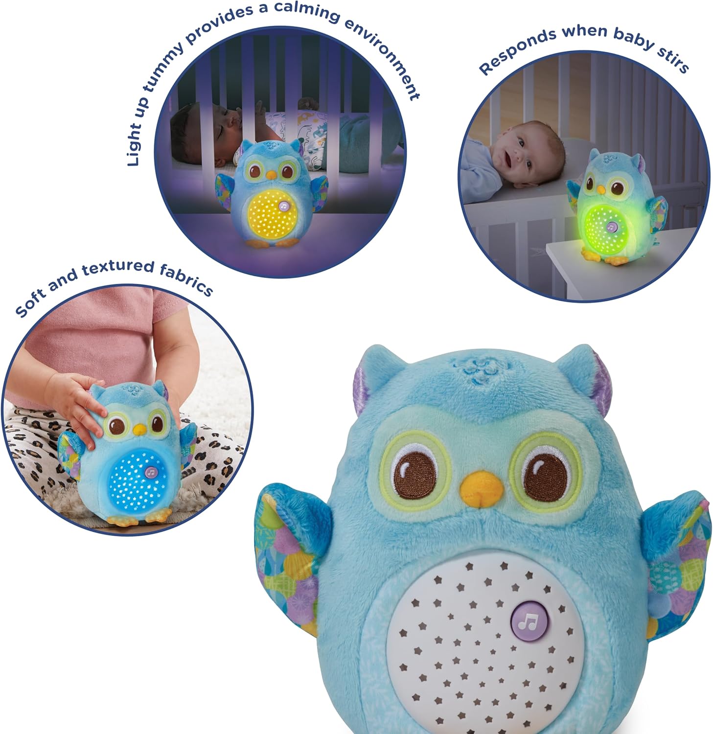 VTech Baby Twinkle Lights Owl - Soothing Plush Toy with Lights, Nature Sounds & White Noise for Infants 8