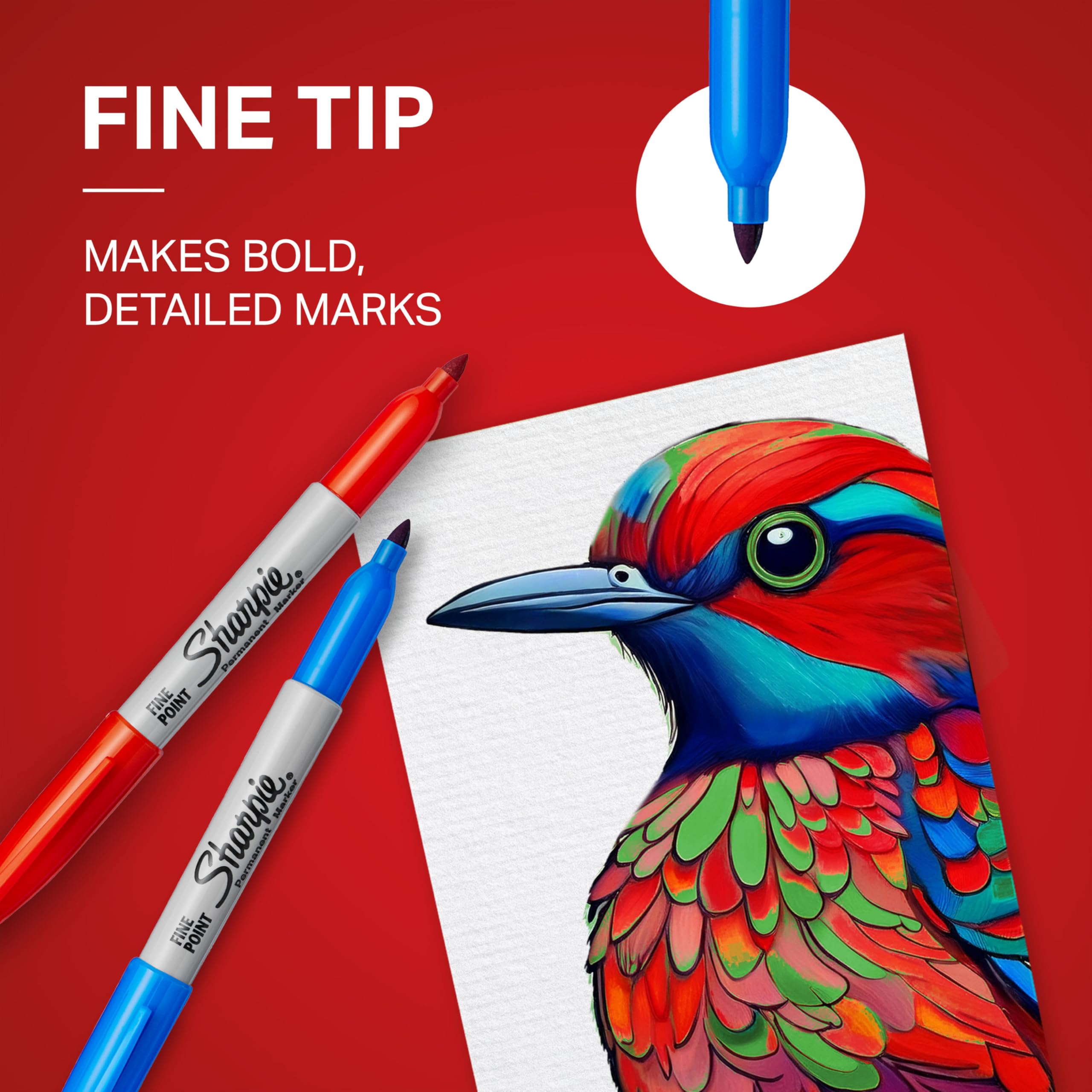 Sharpie Permanent Markers - Fine Point | Assorted Fun Colours | 12 Count 5