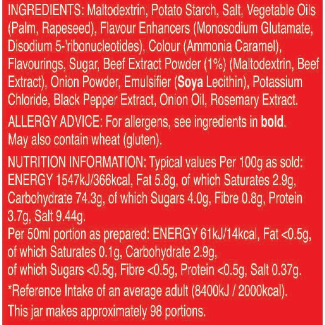 Bisto - Best Reduced Salt Beef Gravy Granules Made with Real Beef Extract