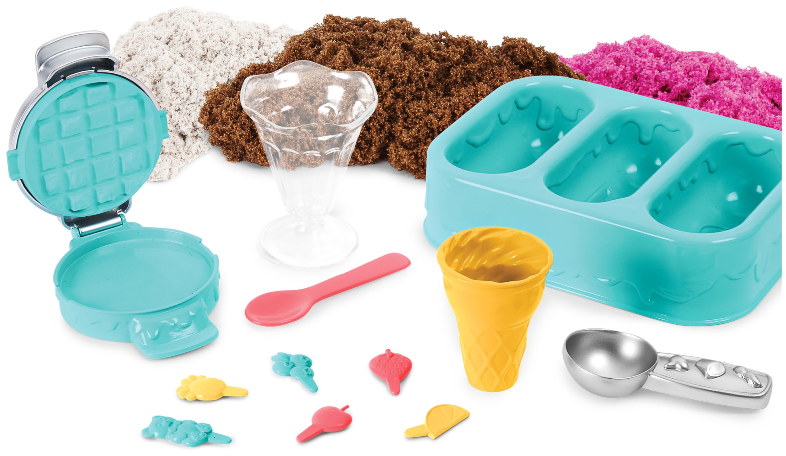 Kinetic Sand Ice Cream Treats Playset with Scented Sand and 6 Serving Tools 4
