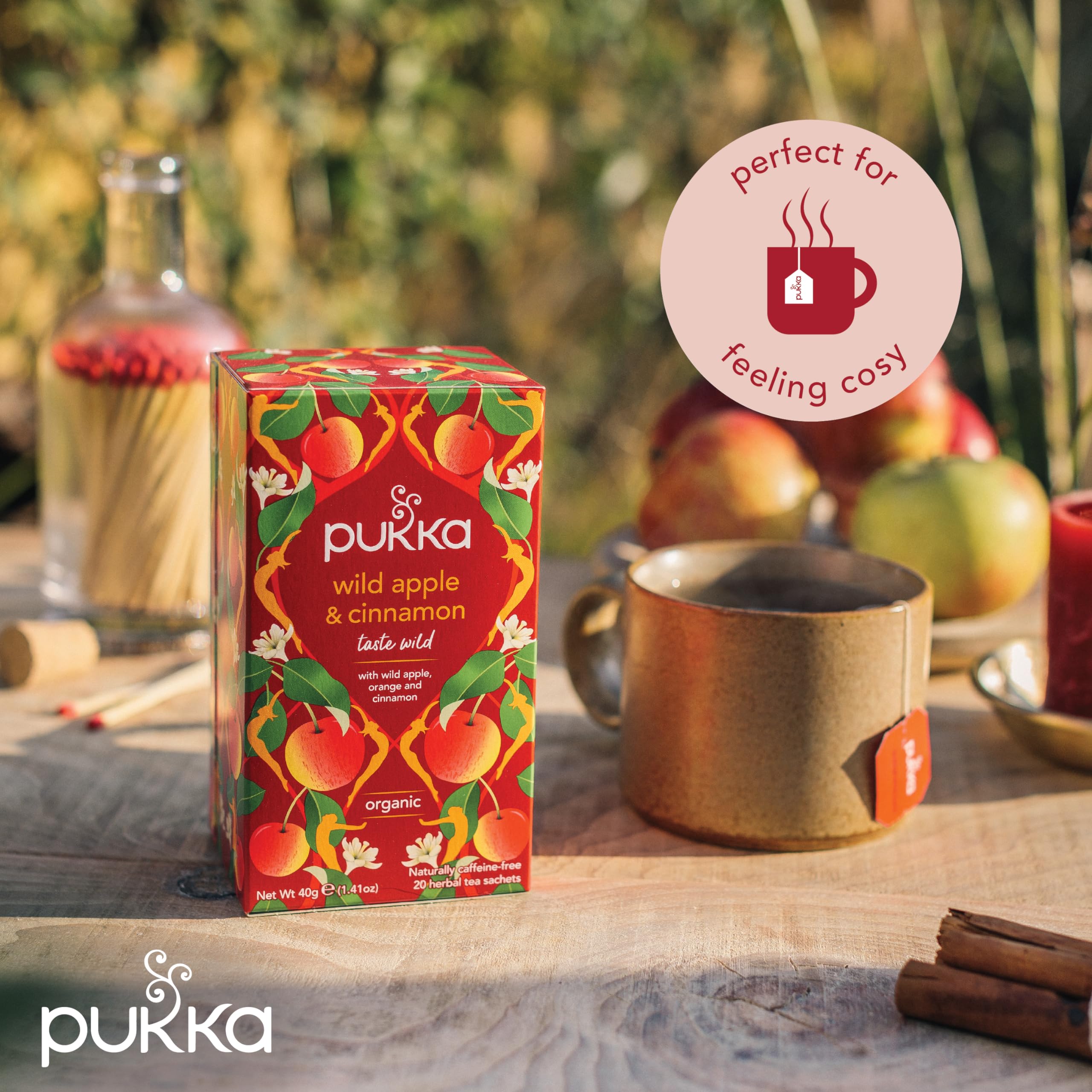 Pukka Herbs Wild Apple and Cinnamon Organic Herbal Tea - 80 Count (Pack of 4) 3