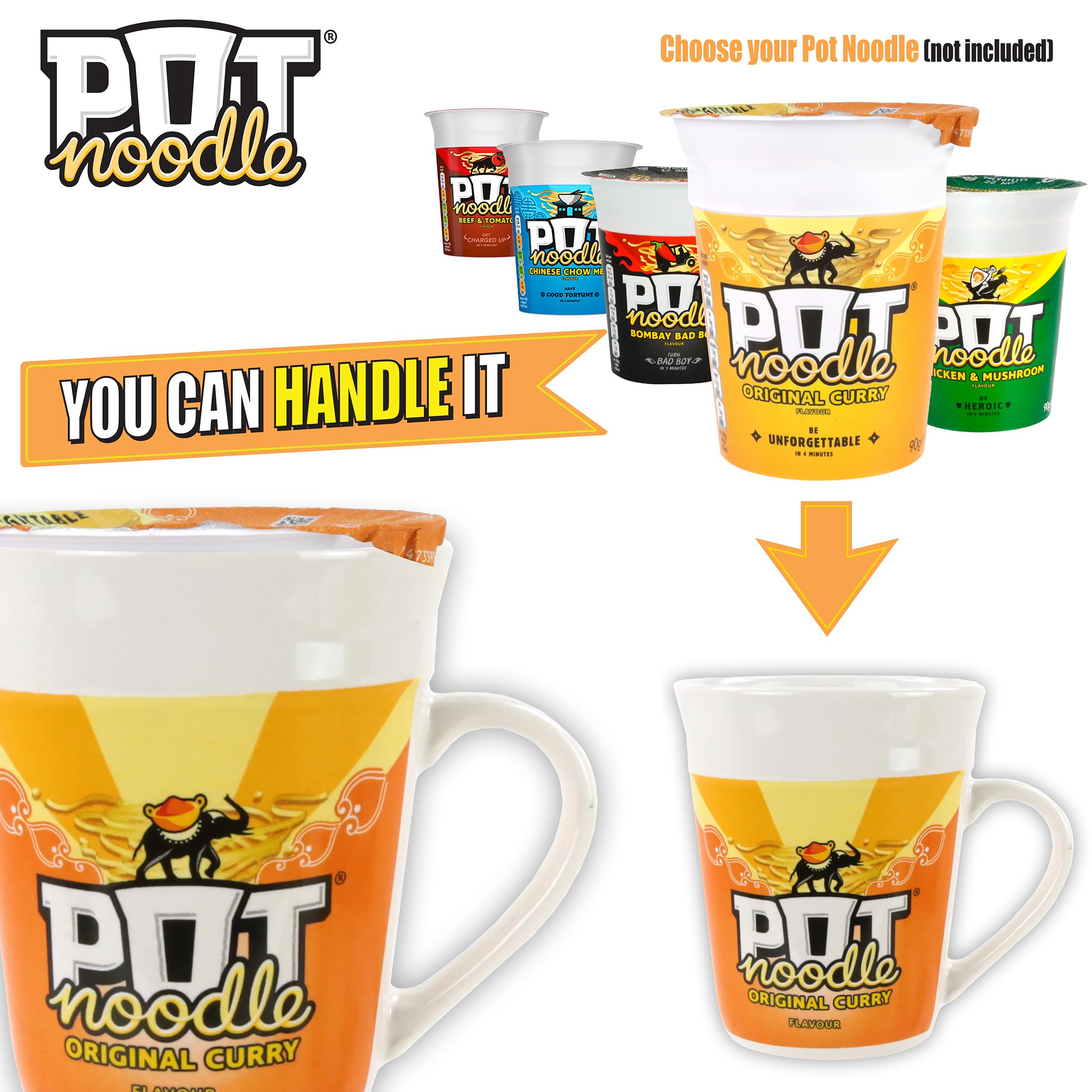 Kimm & Miller Pot Noodle Gift Set with Spinning Fork & Mug - Original Curry Novelty 7