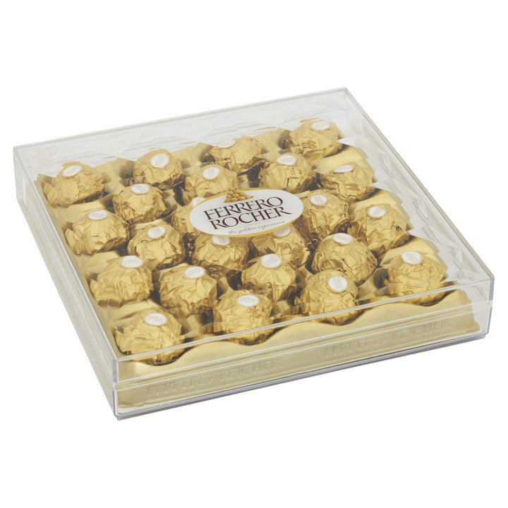 Ferrero Rocher 24-Piece Milk Chocolate Gift Box with Whole Hazelnut, 300g