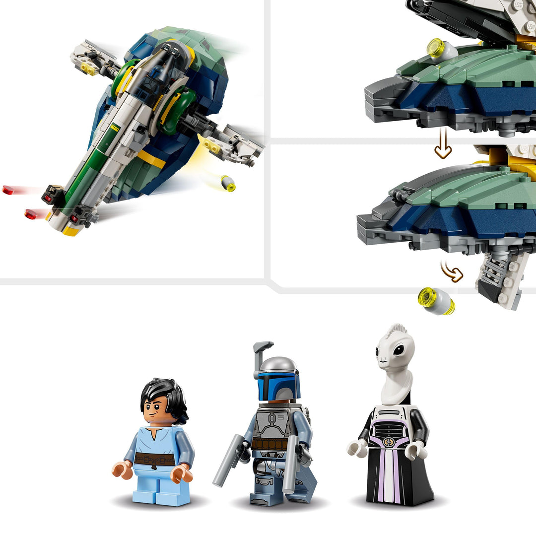 LEGO Star Wars 75433 Jango Fett's Starship - Buildable Play & Display Toy with Rotating Wings for Ages 9+