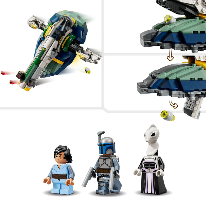 LEGO Star Wars 75433 Jango Fett's Starship - Buildable Play & Display Toy with Rotating Wings for Ages 9+