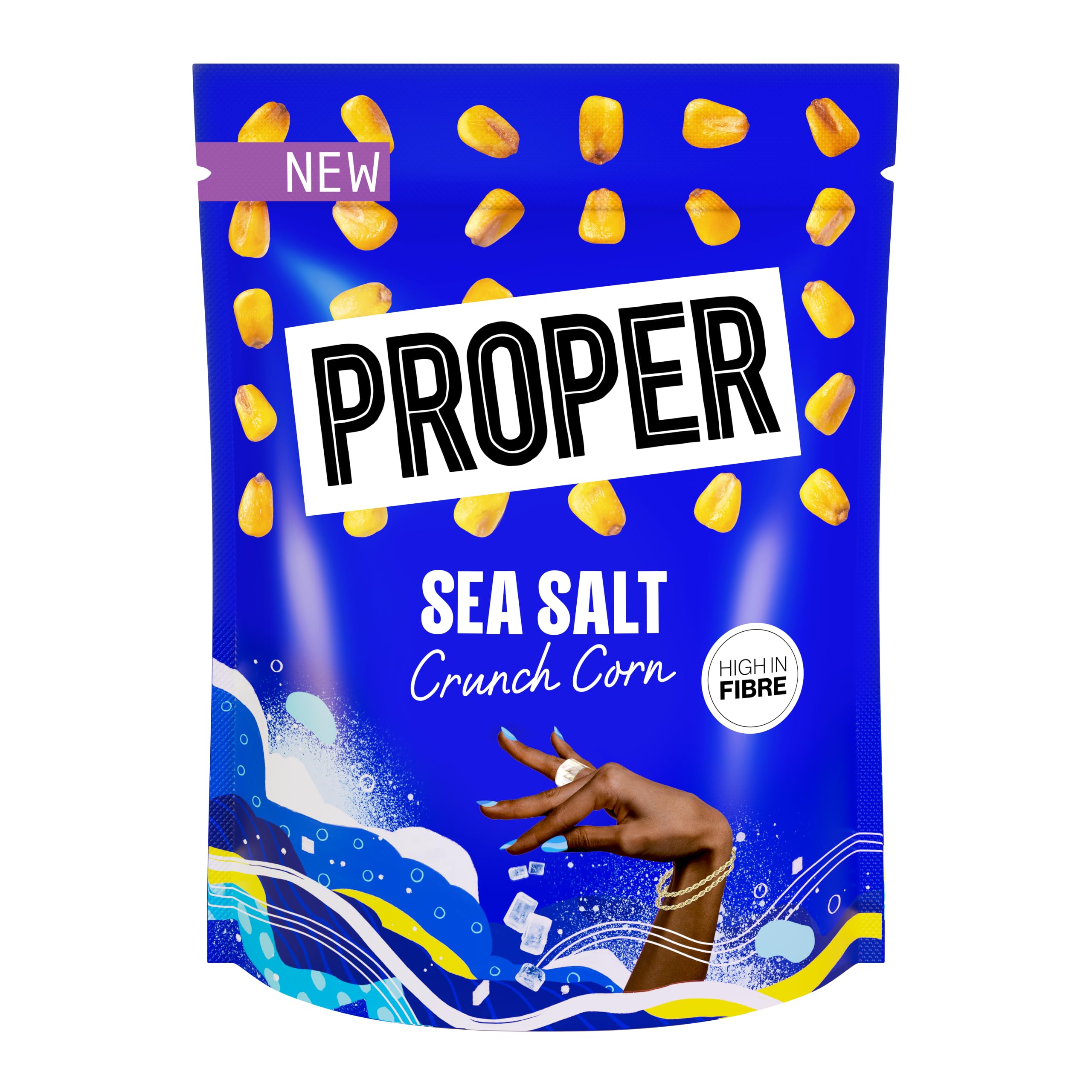 PROPER Crunch Corn Sea Salt - Plant Based & Gluten Free | 125g | Regeneratively Farmed Corn