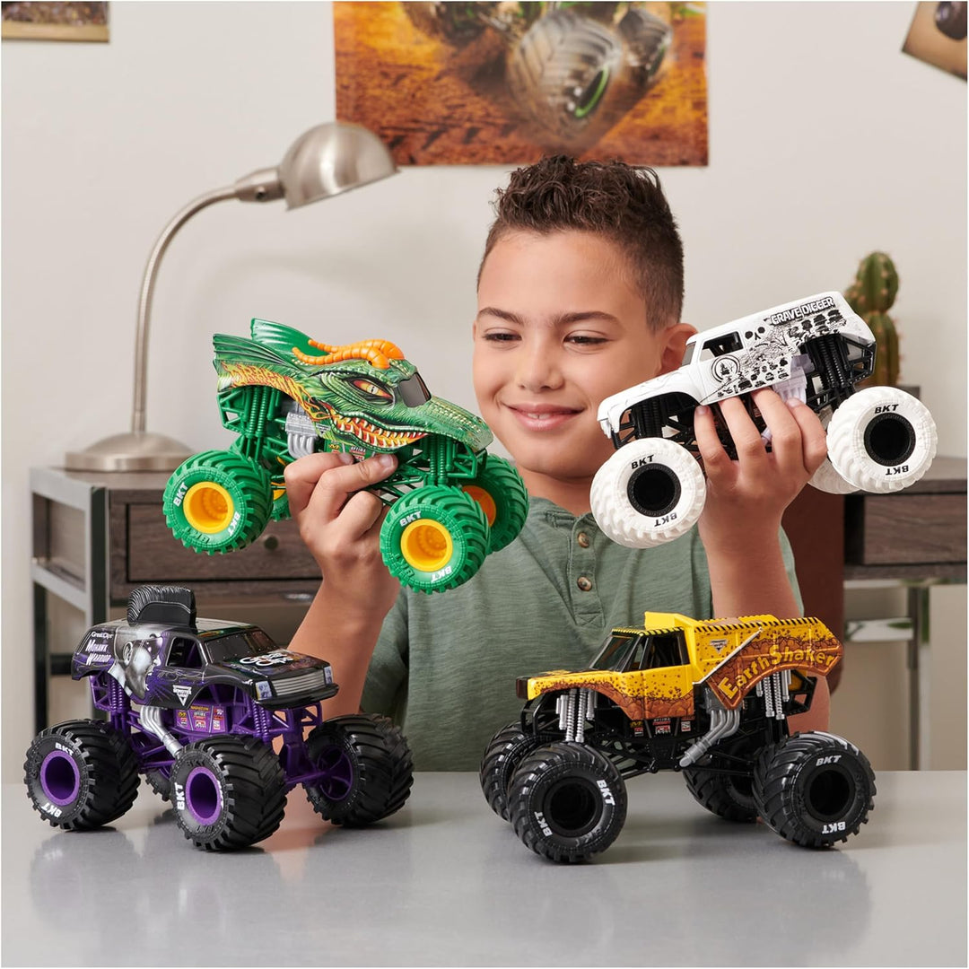 Monster Jam 1:24 Scale Die-Cast Megalodon Truck - Official BKT Tyres & Working Suspension