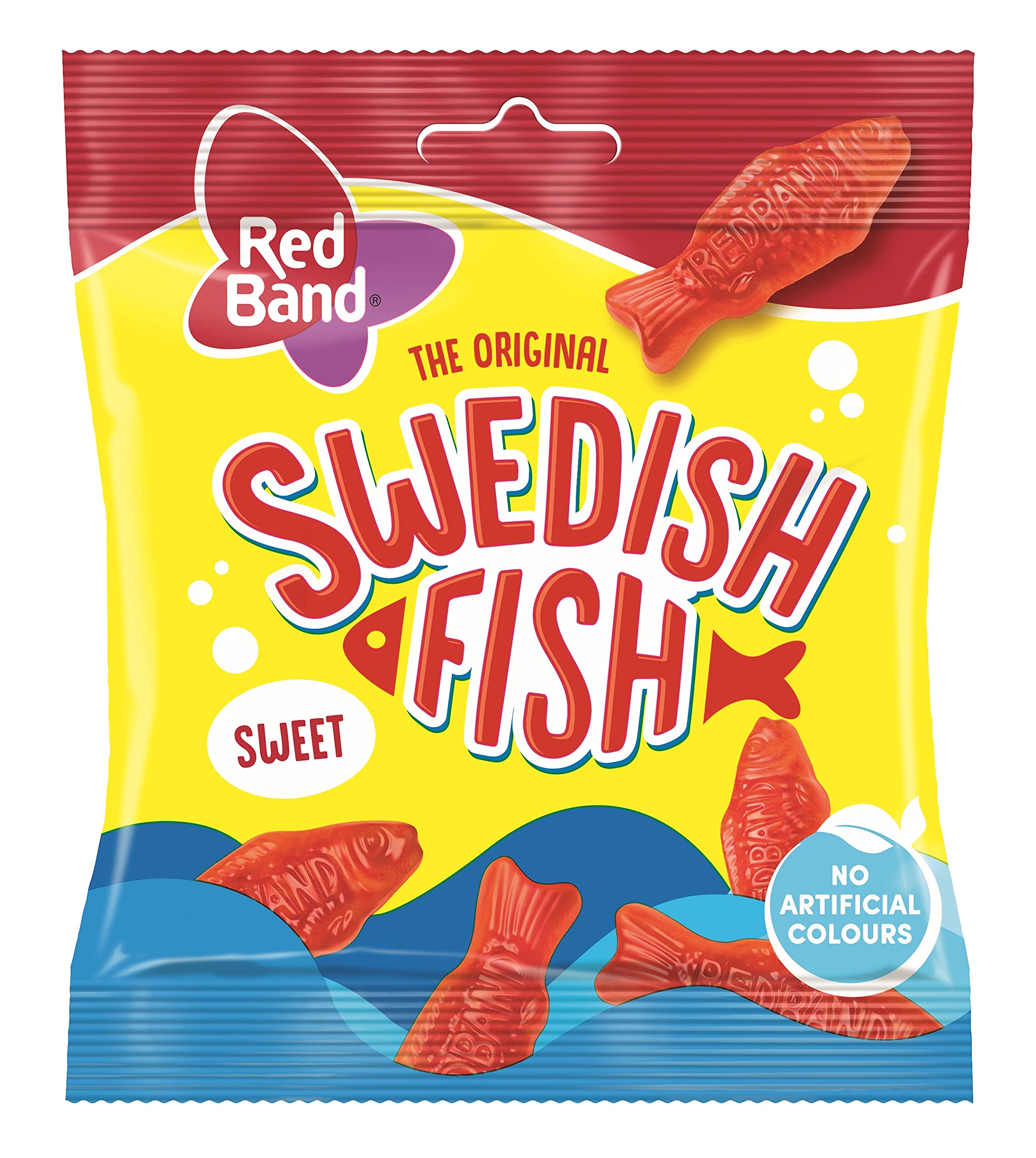 Red Band Swedish Fish Sweet Raspberry Flavoured Chewy Sweets, 100 g 1