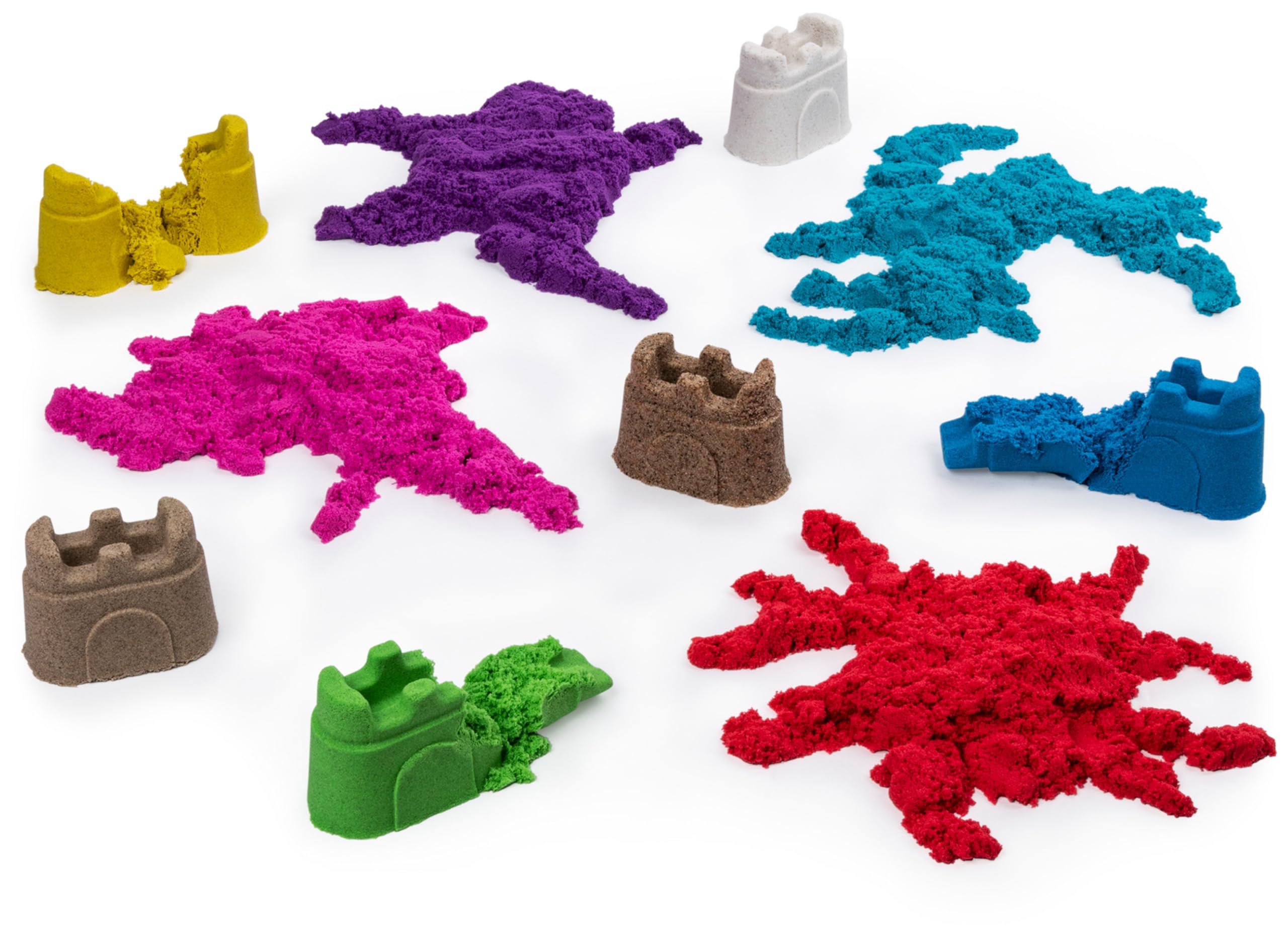 Kinetic Sand Castle Containers 10-Colour Pack | Non-Toxic Sensory Play Sand for Ages 3+ 8