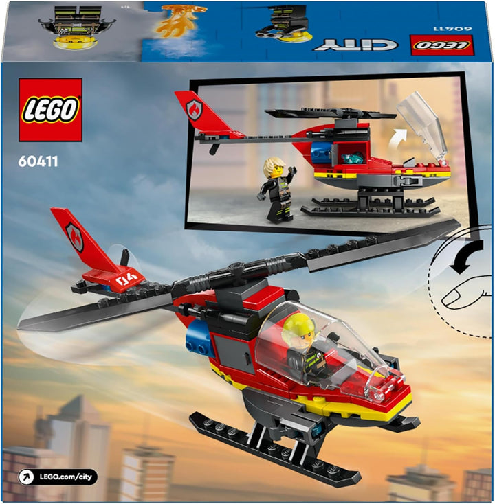 LEGO City Fire Rescue Helicopter Toy - Building Set for 5+ Year Olds